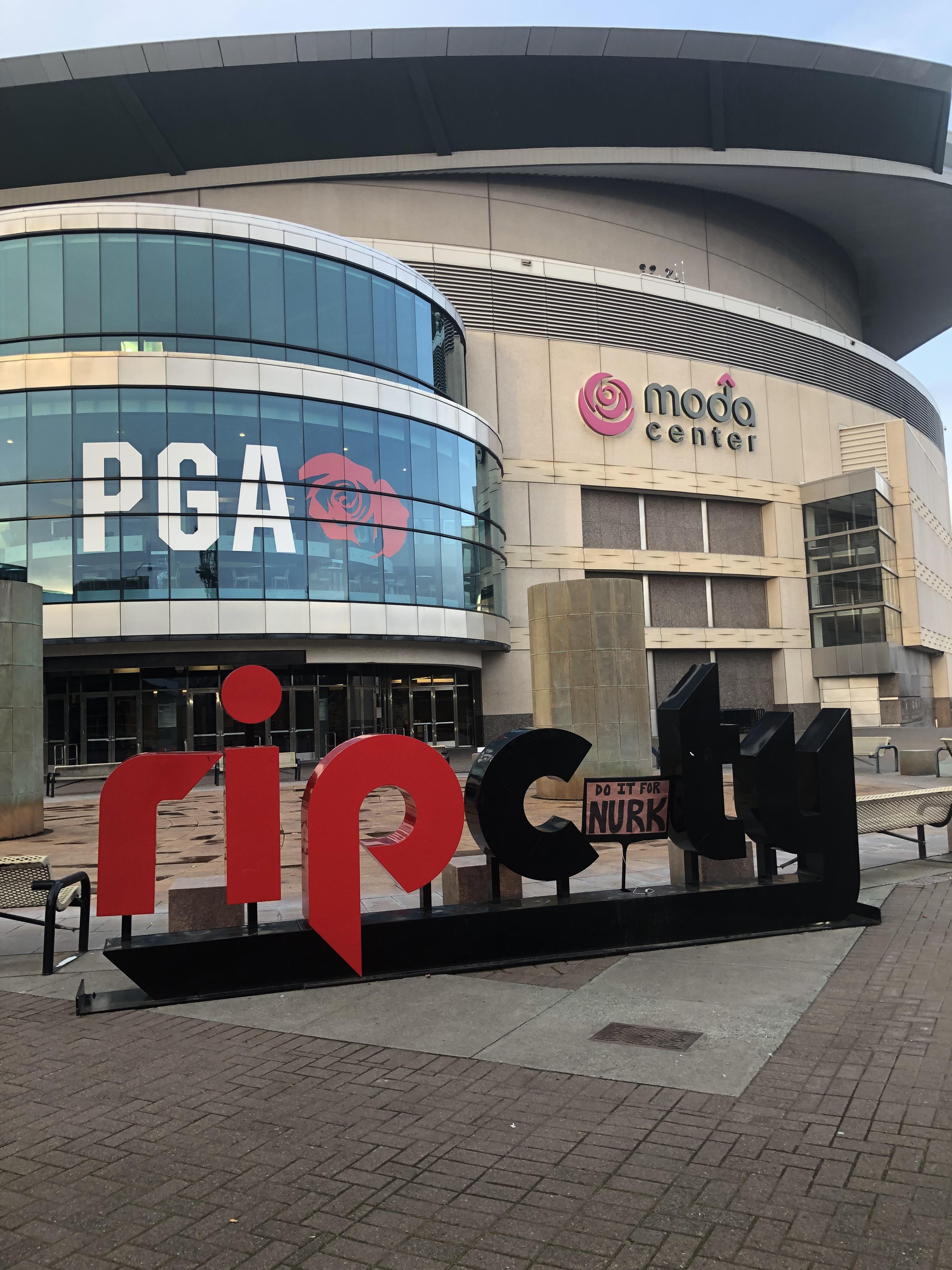 Outside the Moda Center, March 26th. doitfornurk r/ripcity