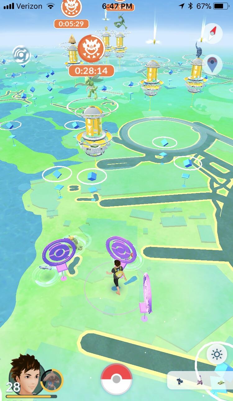 Holding down all of Disney world Epcot! r/pokemongoyellow