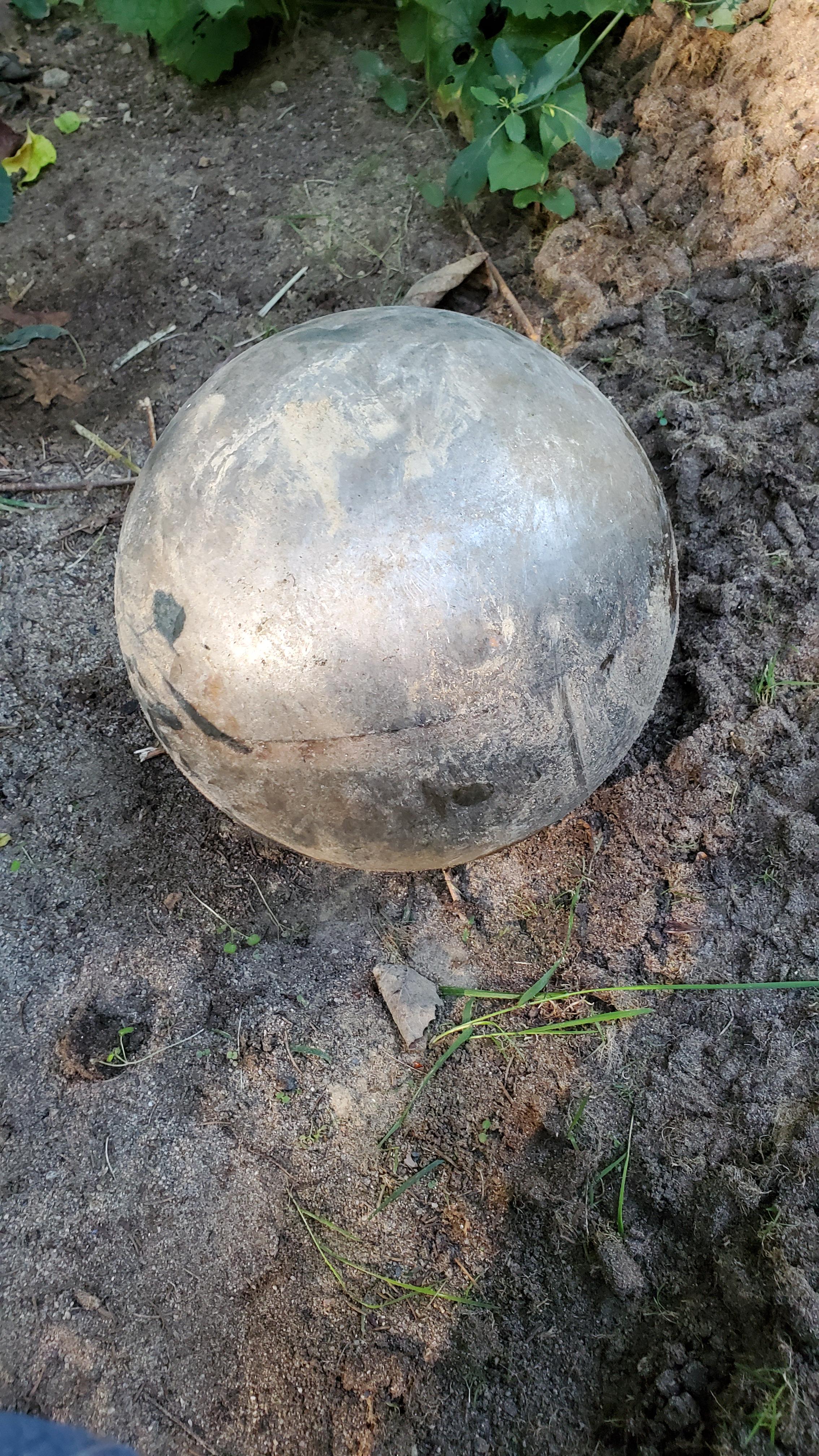 What is this metal sphere i found in the woods? r/whatisthisthing