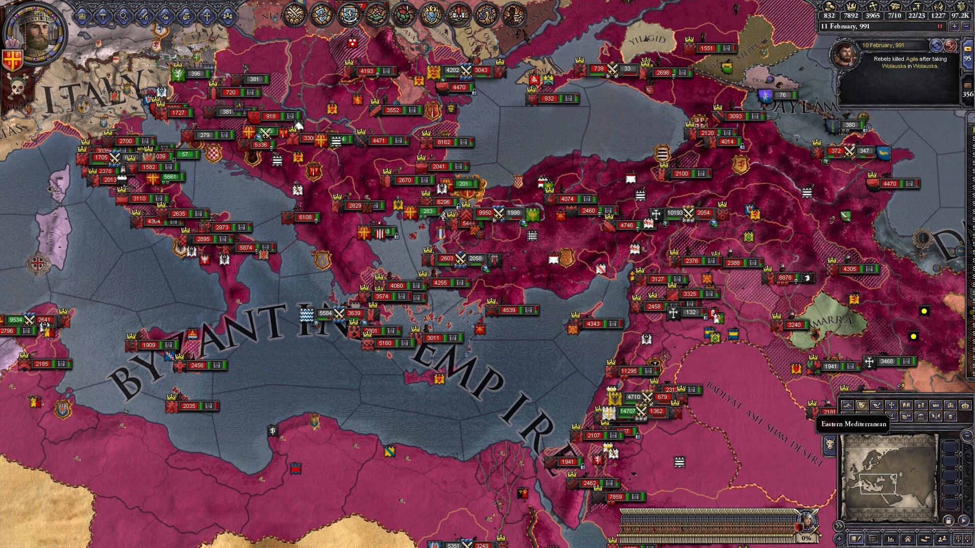 One barony away from forming the Roman Empire and this happens r