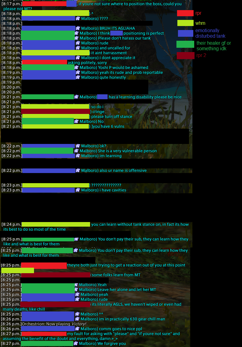 tank flies off the handle in aglaia when asked to turn off stance r