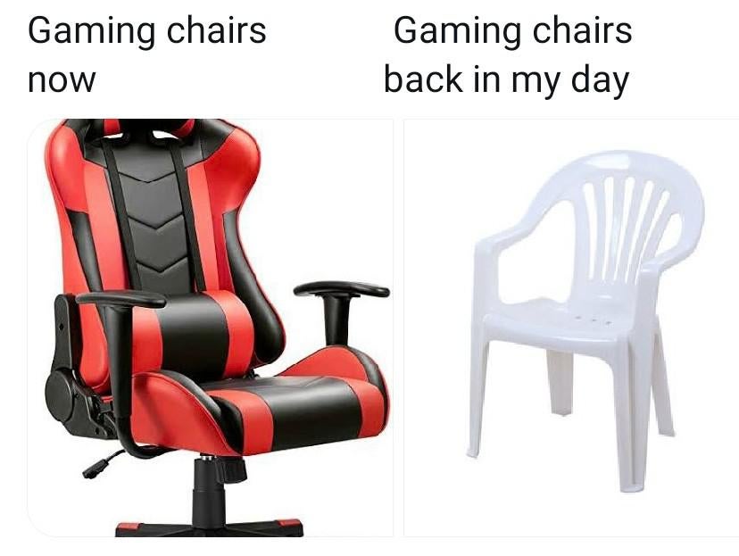 Gaming chair evolution r/indiasocial