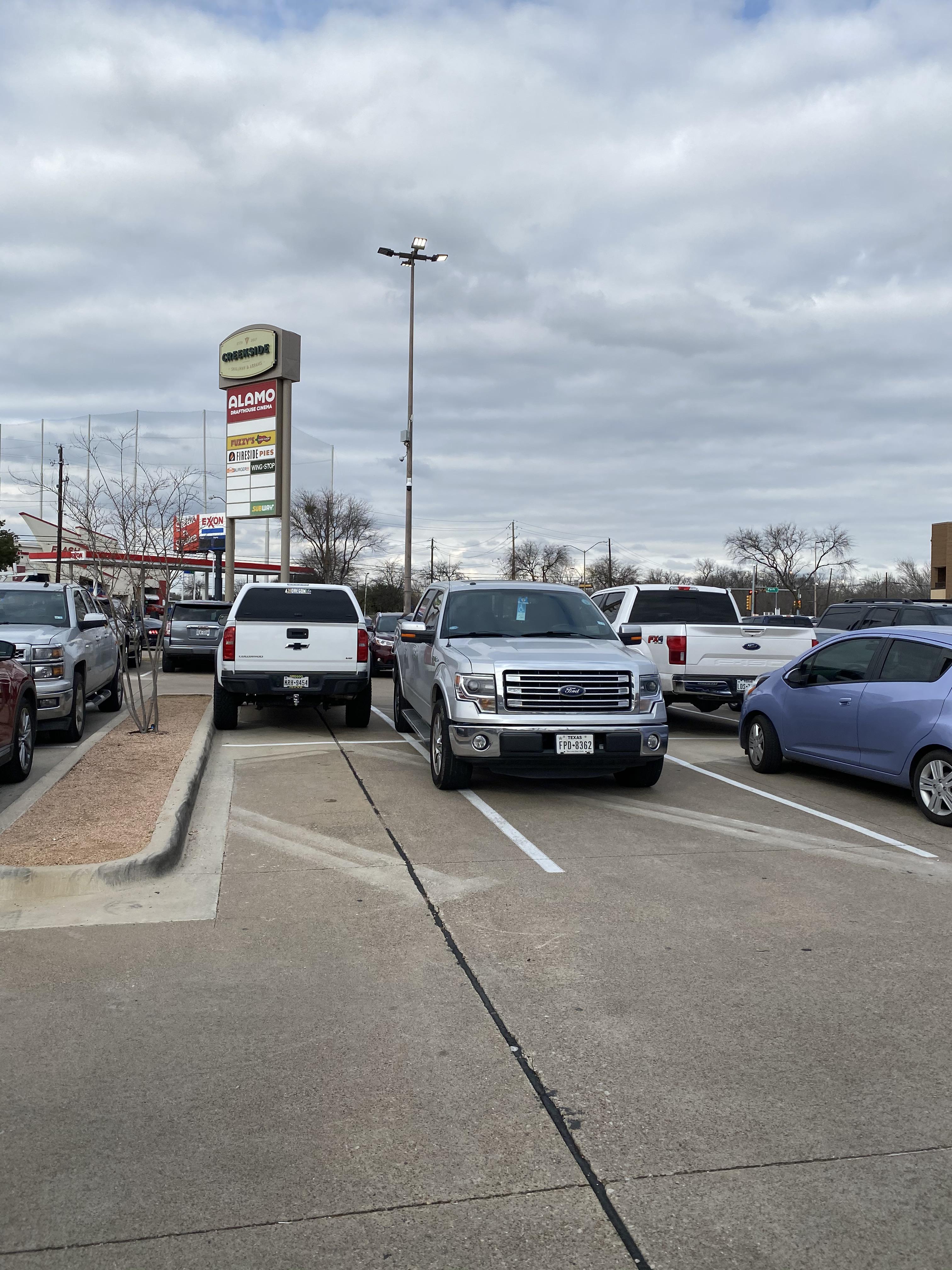 check out this parking master turd at a completely packed alamo movie