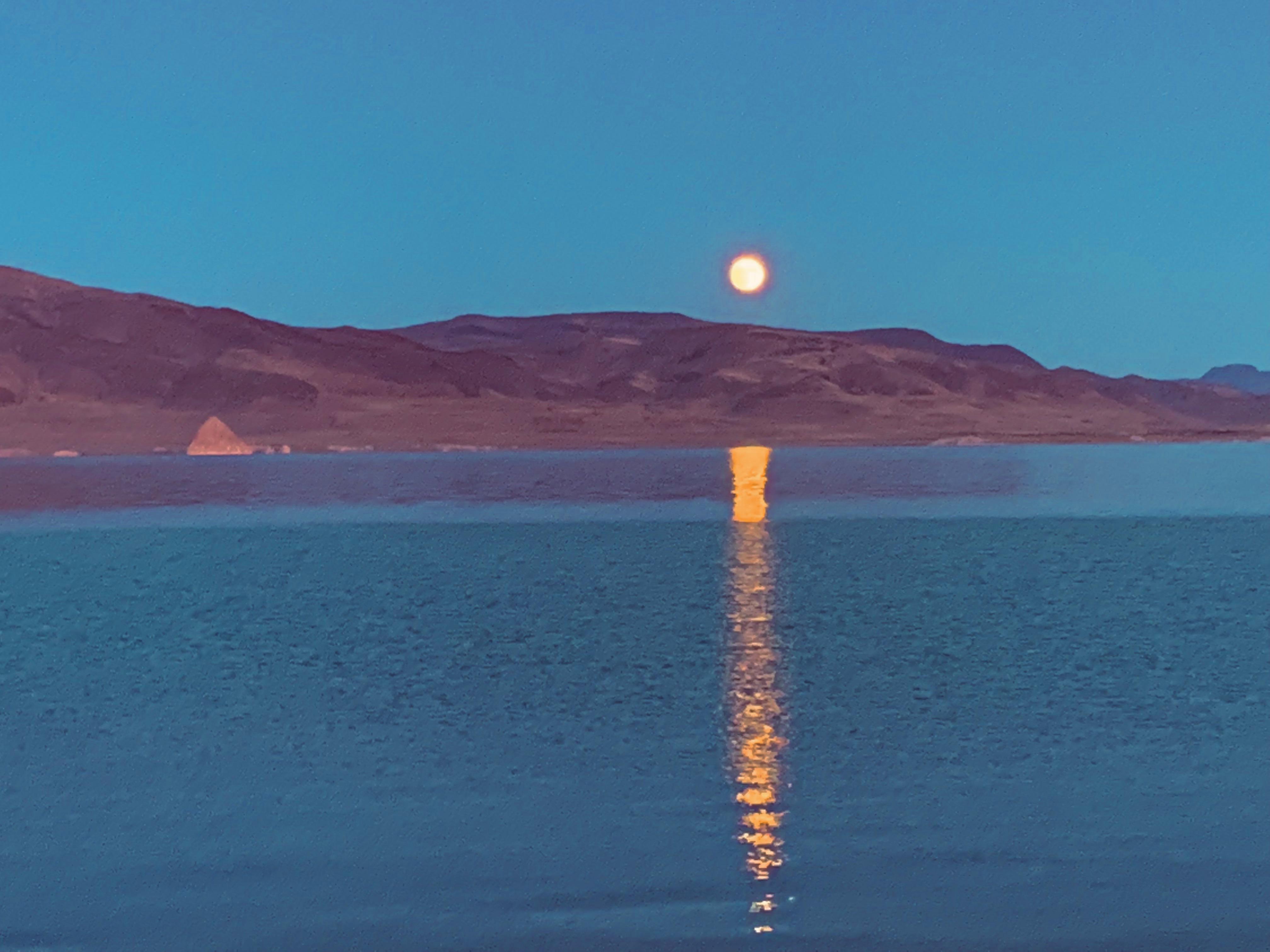 View from my spot at Pyramid lake, near Reno NV. It’s a desert lake but