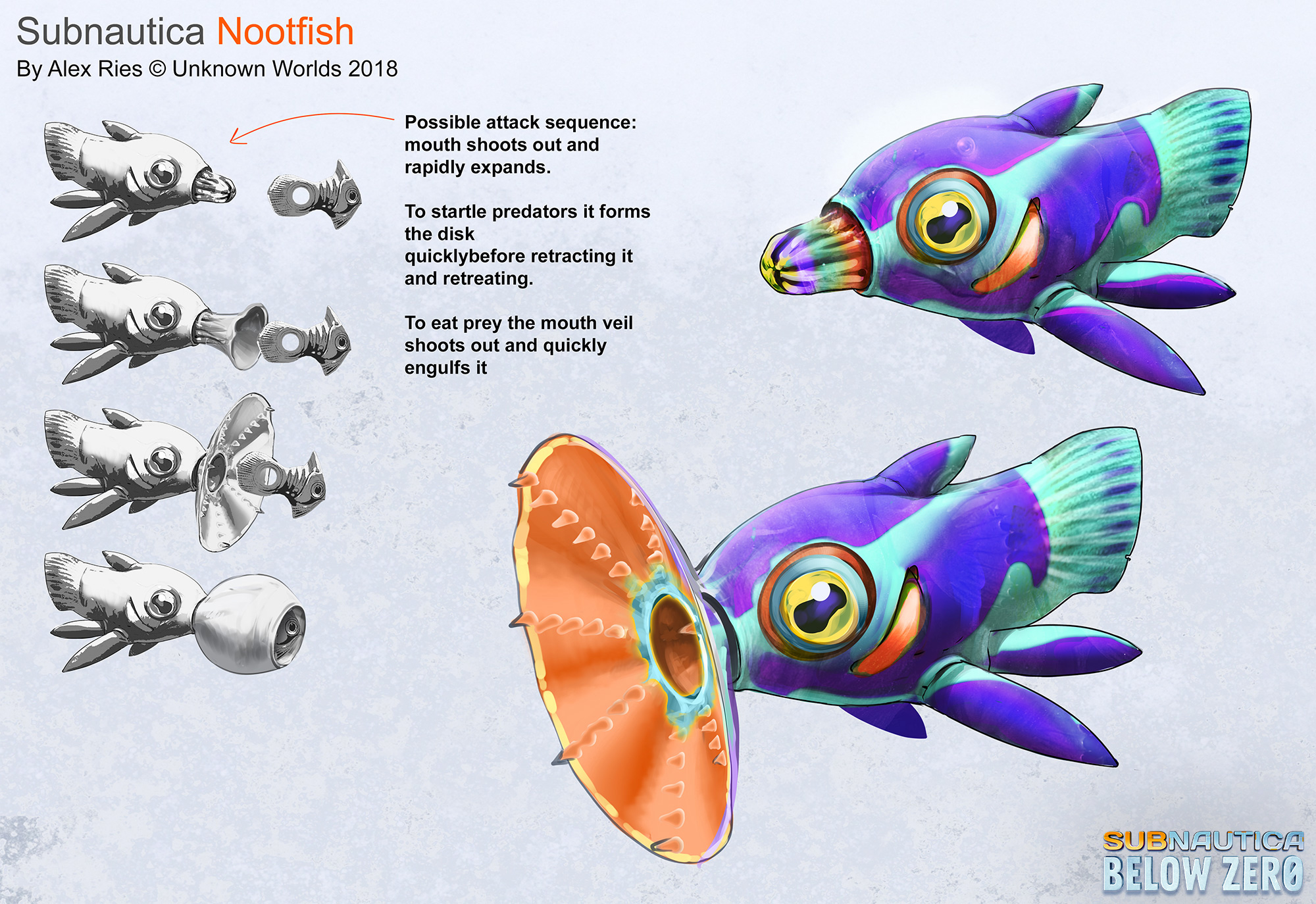 New Small Fish Revealed for Below Zero The Noot Fish concept art by