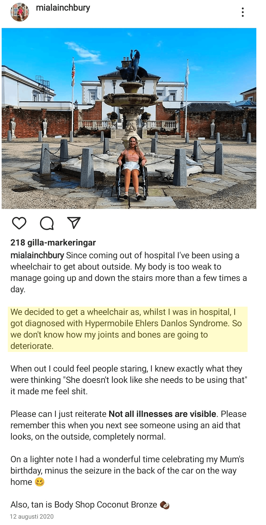 moms augusti 2023 Mia's Mobility Aid Journey : R/Illnessfakers