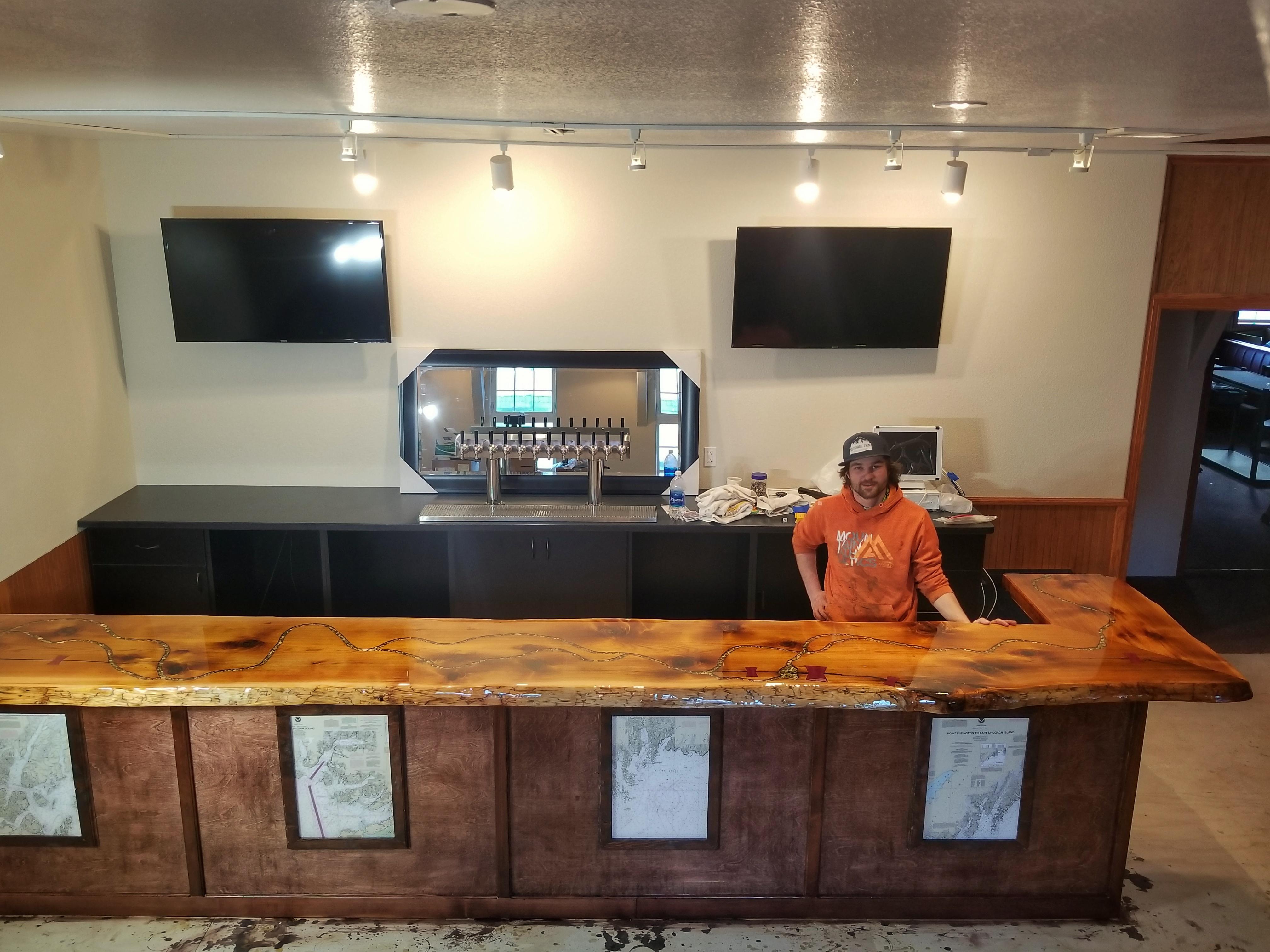 Bar I just finished. Beach salvaged red cedar r/woodworking