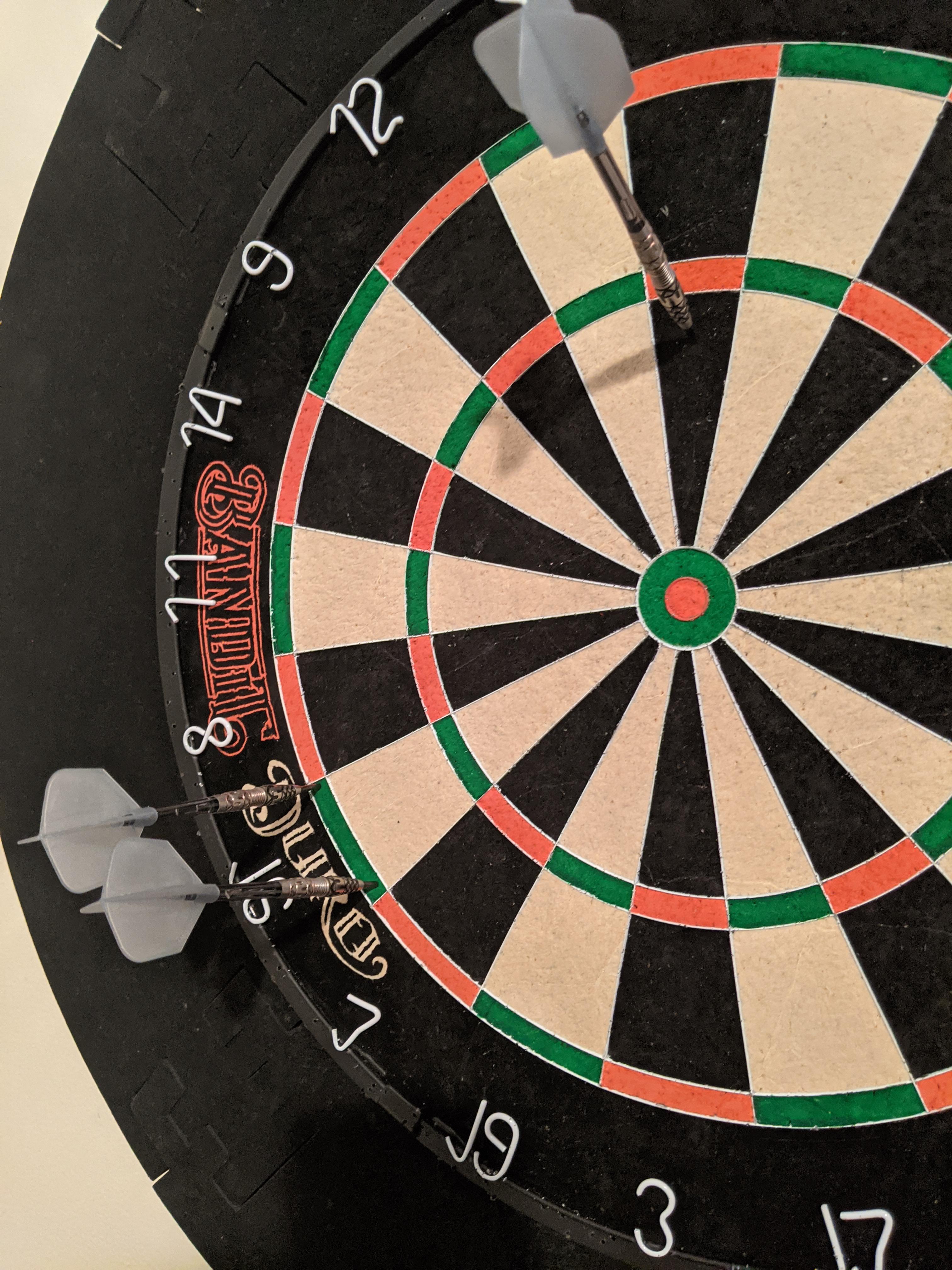 Using the whole d16 bed for a rubbadub dub r/Darts