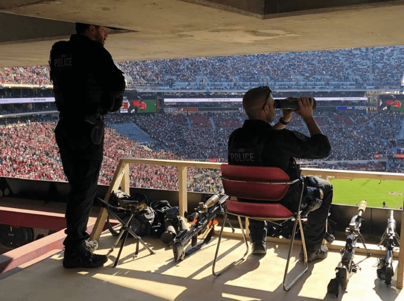 Snipers at the LSU Alabama game r/pics