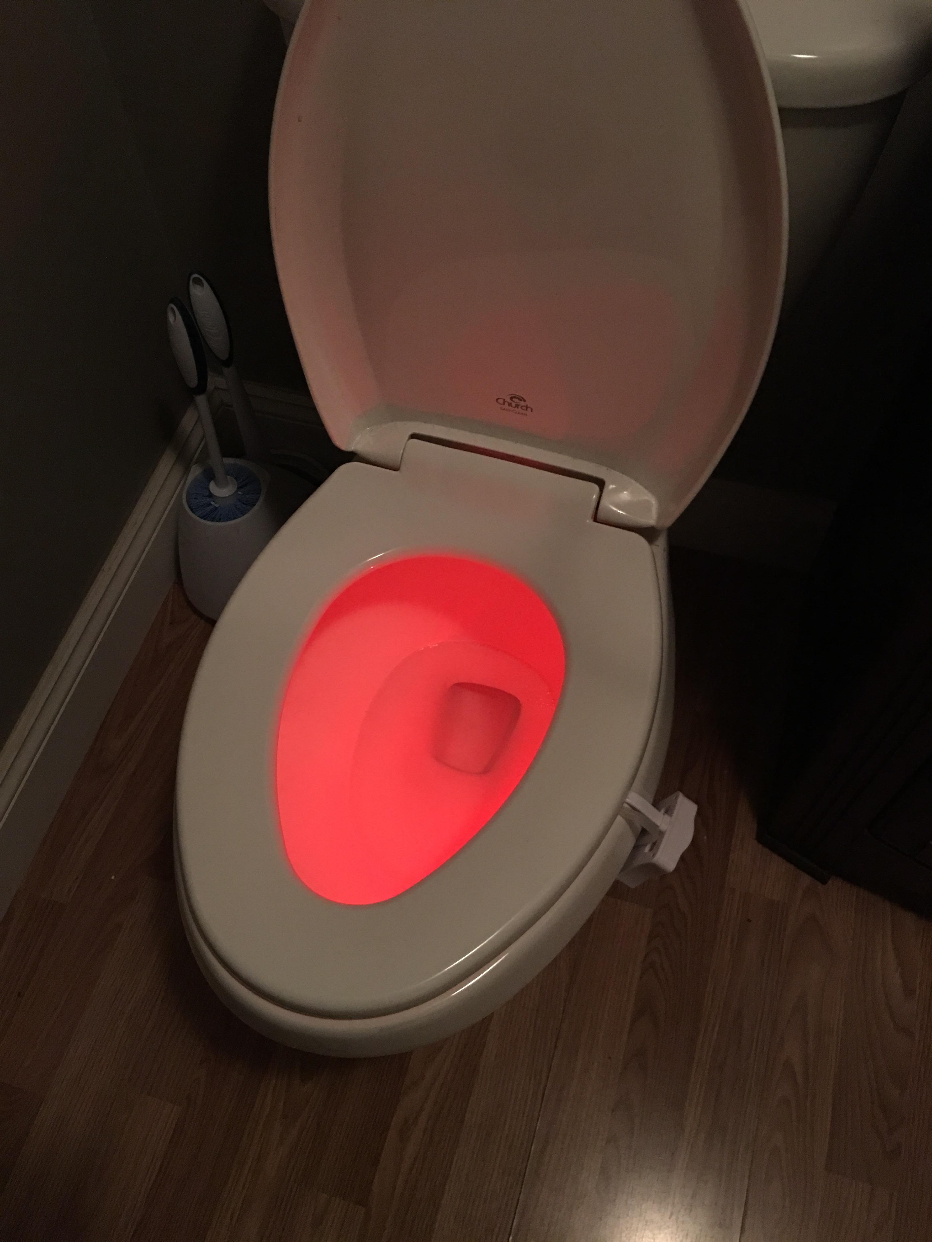 The toilet bowl at my salon has an LED light inside. r/mildlyinteresting