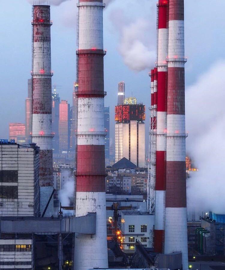 TEZ20 power plant station Moscow. r/UrbanHell