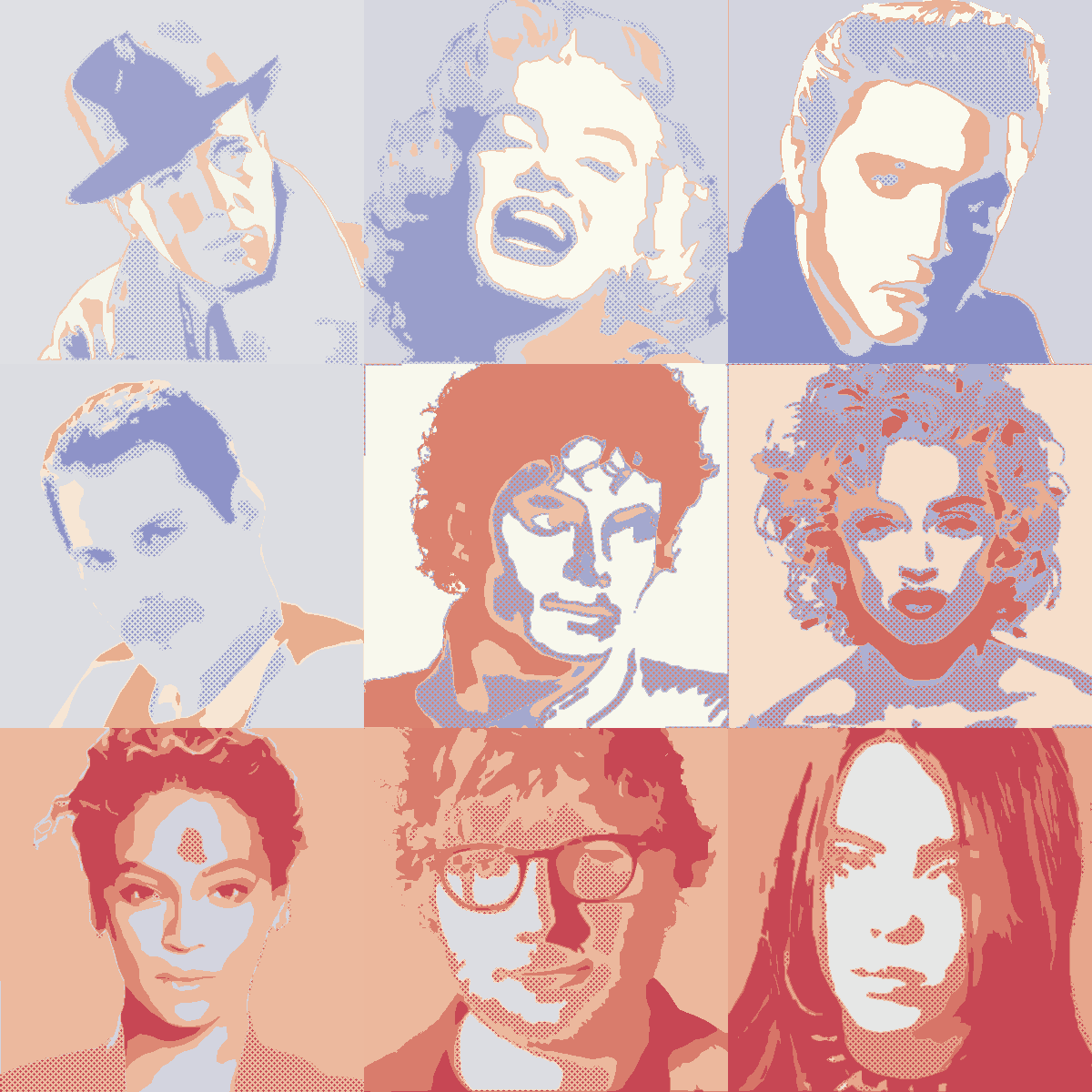 [OC] Global Warming as PopArt dataisbeautiful