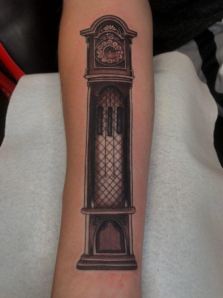 Antique Grandfather Clock Tattoo