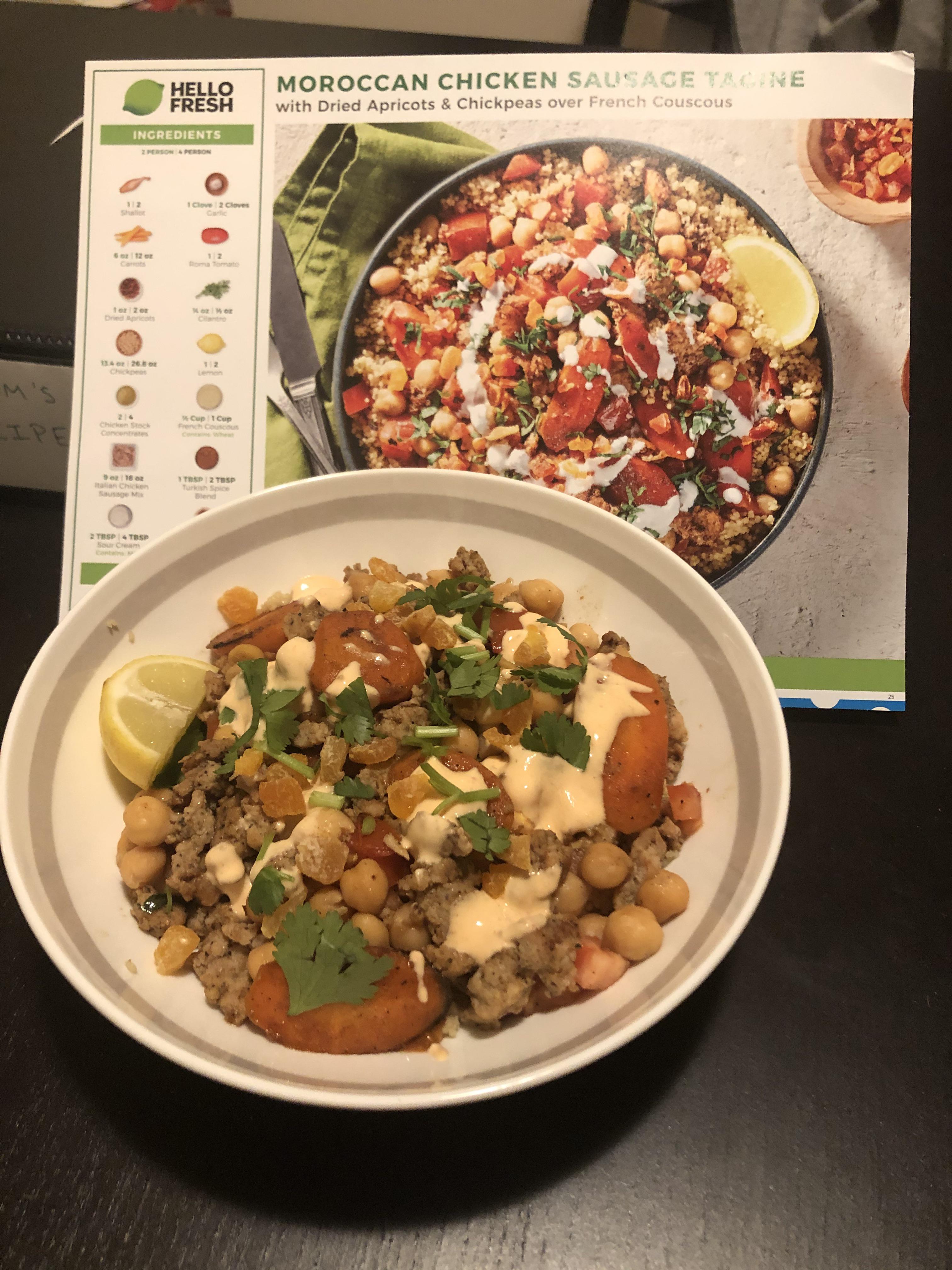 Moroccan Chicken Sausage Tagine r/hellofresh