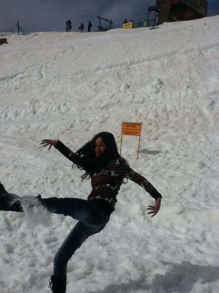 Woman Slipping On Ice