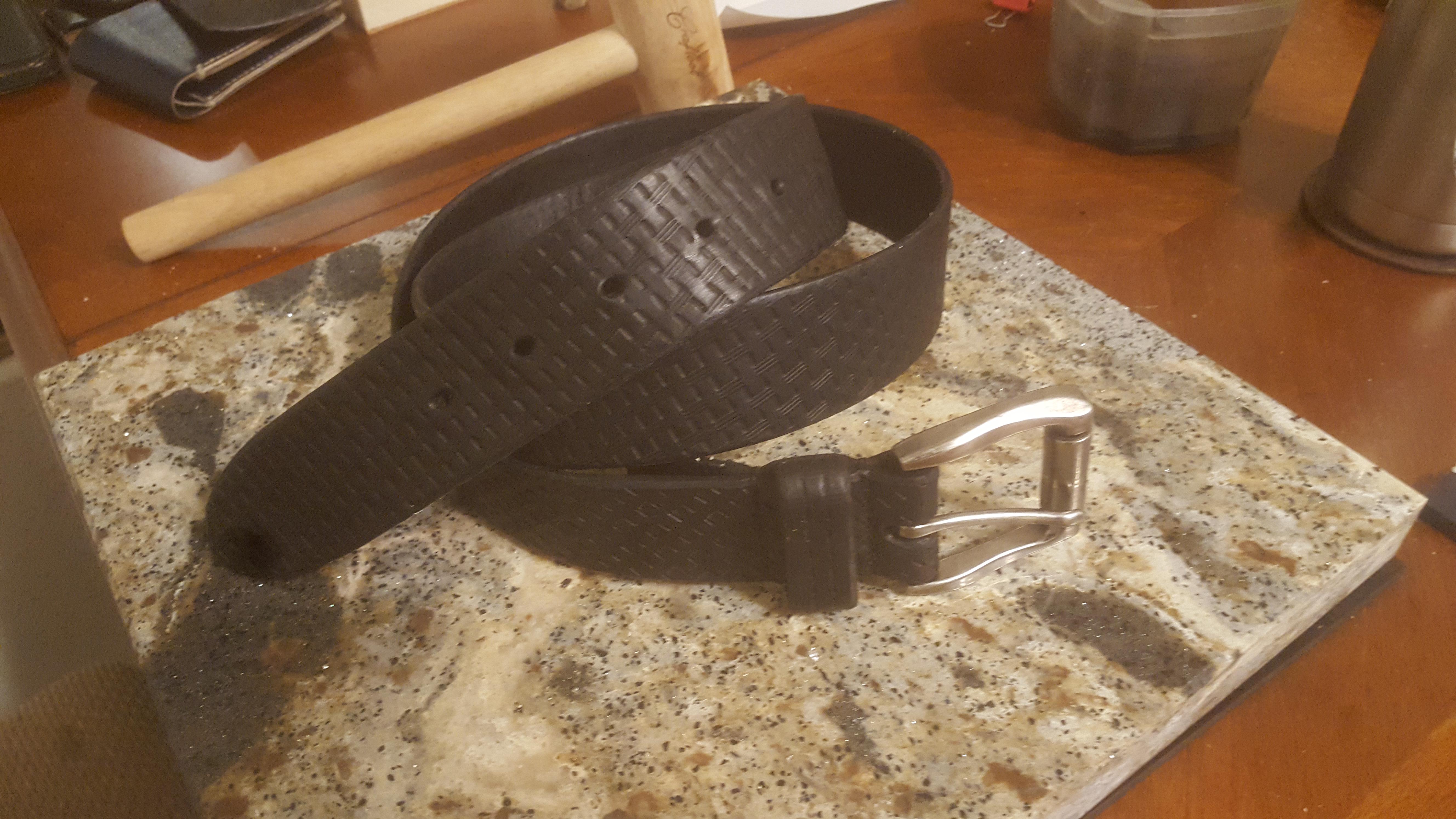 Black Basket Weave Belt r/Leathercraft