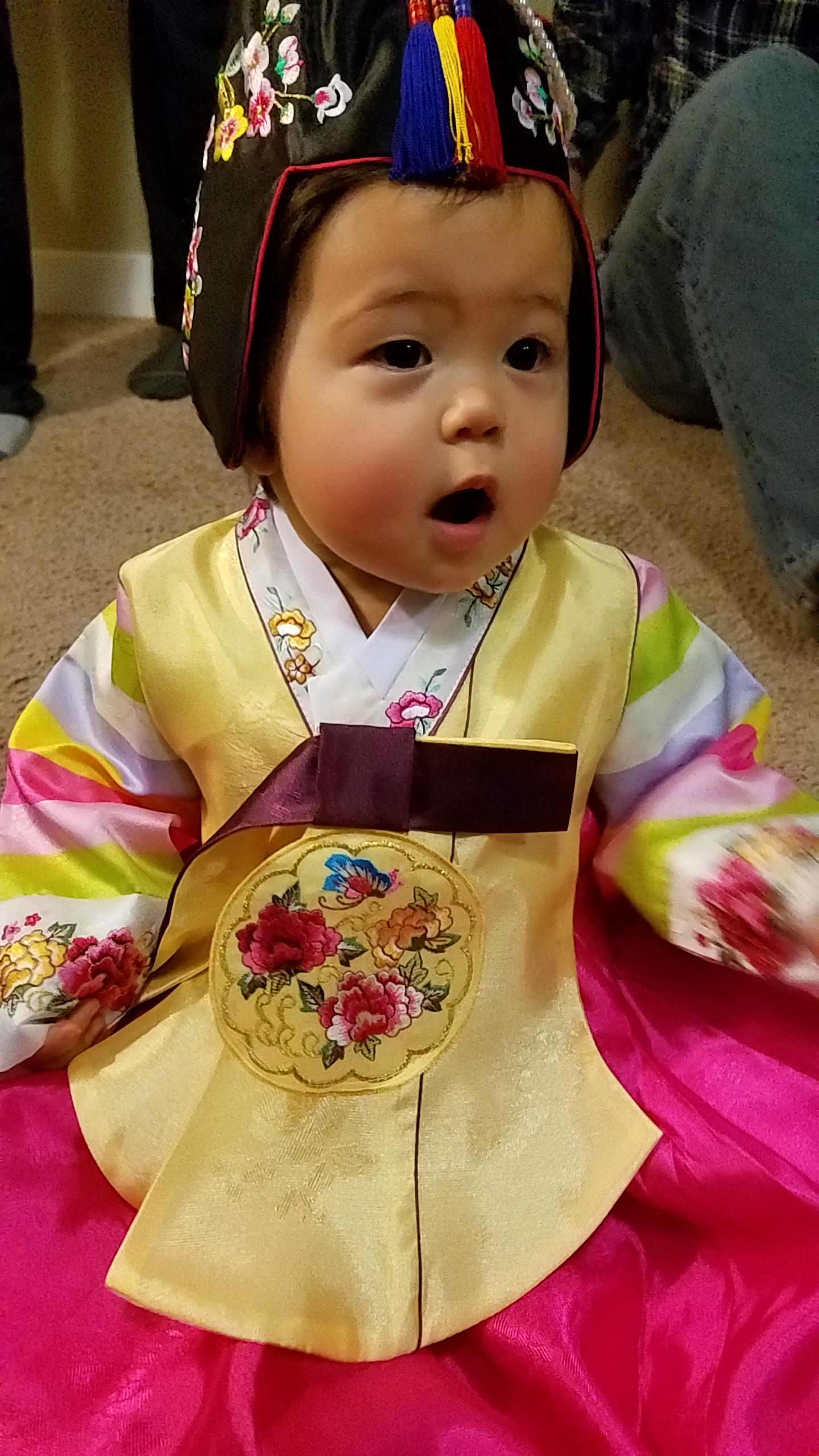 My daughter is half Korean. she just turned 1, and we dressed her in