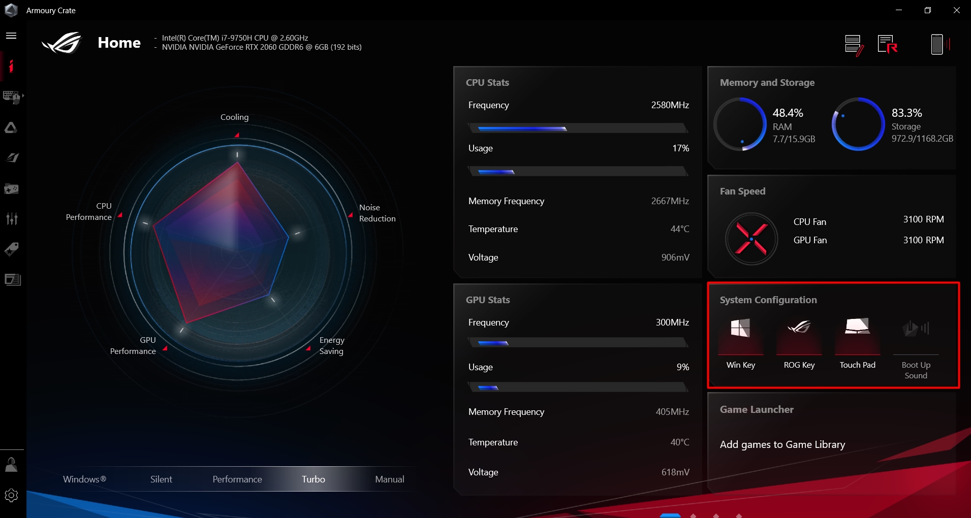 No Panel Overdrive option, contacted support, they only told me to