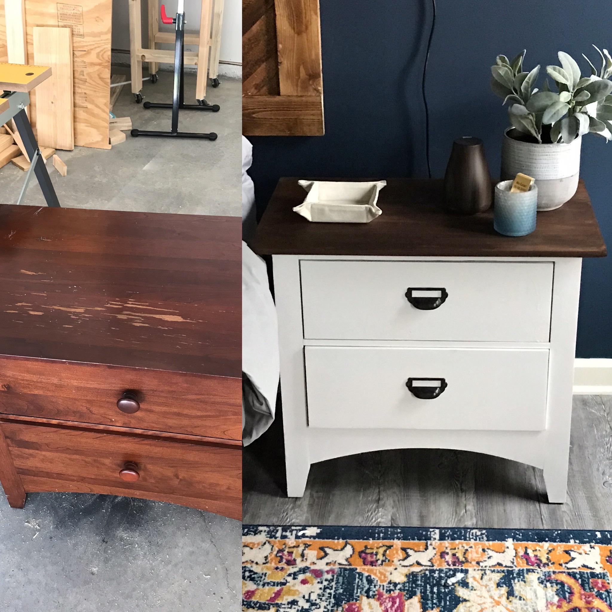 Refinishing a 20 night stand from the thrift store r/crafts