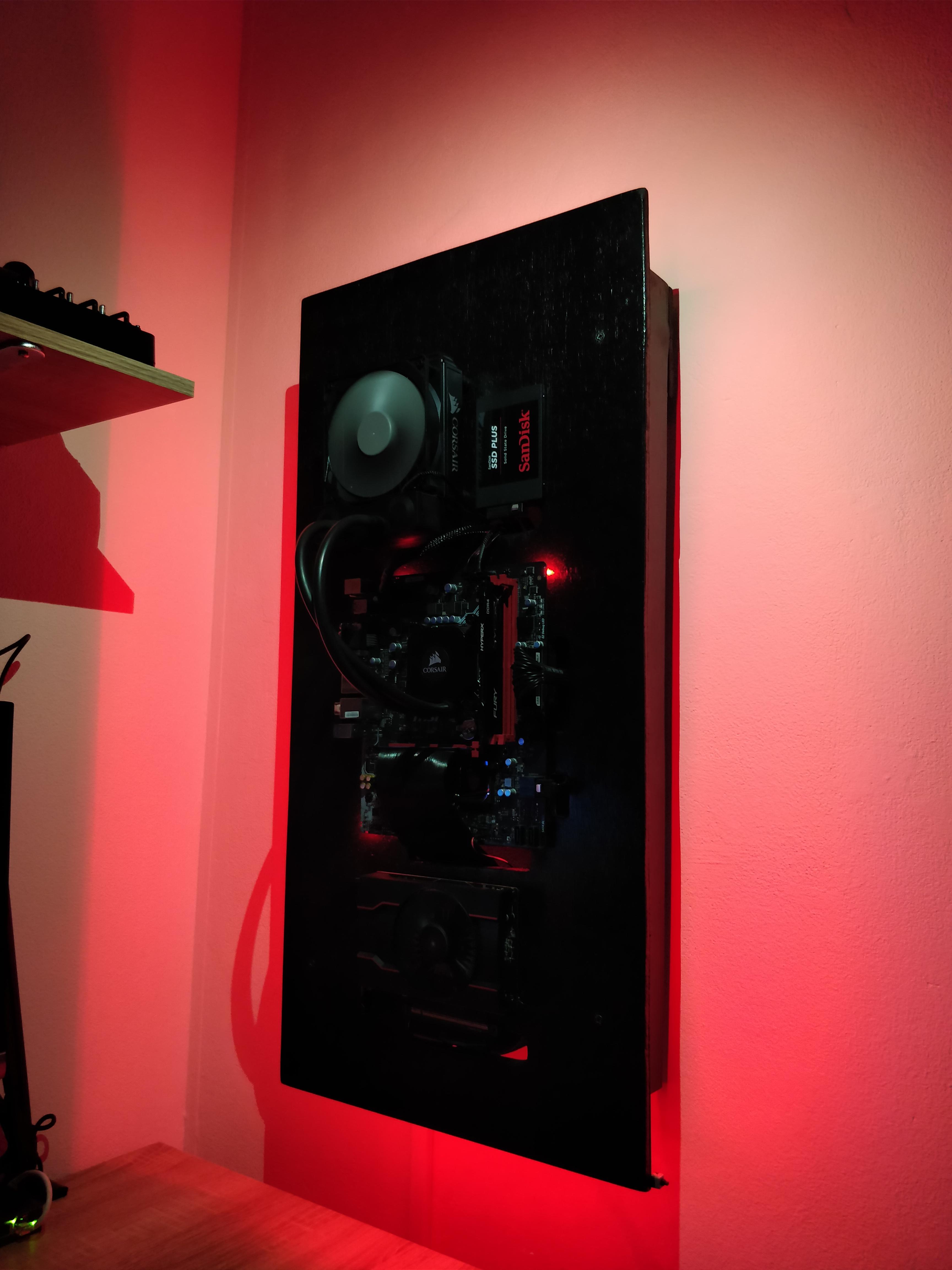 My first attempt at a wallmounted PC. What do you guys think? r
