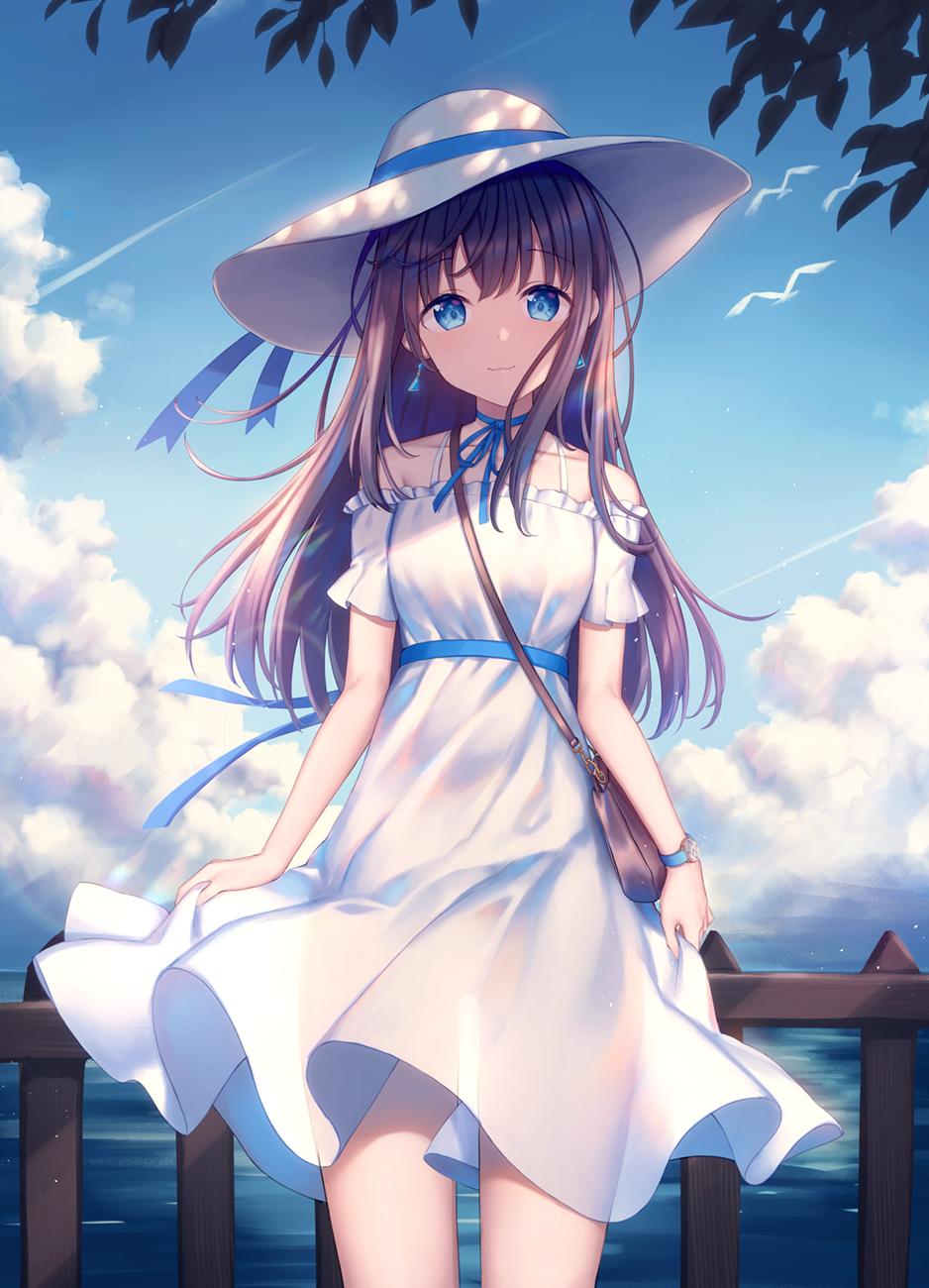 sundress huwhite cartoon girl r/AnimeGirls