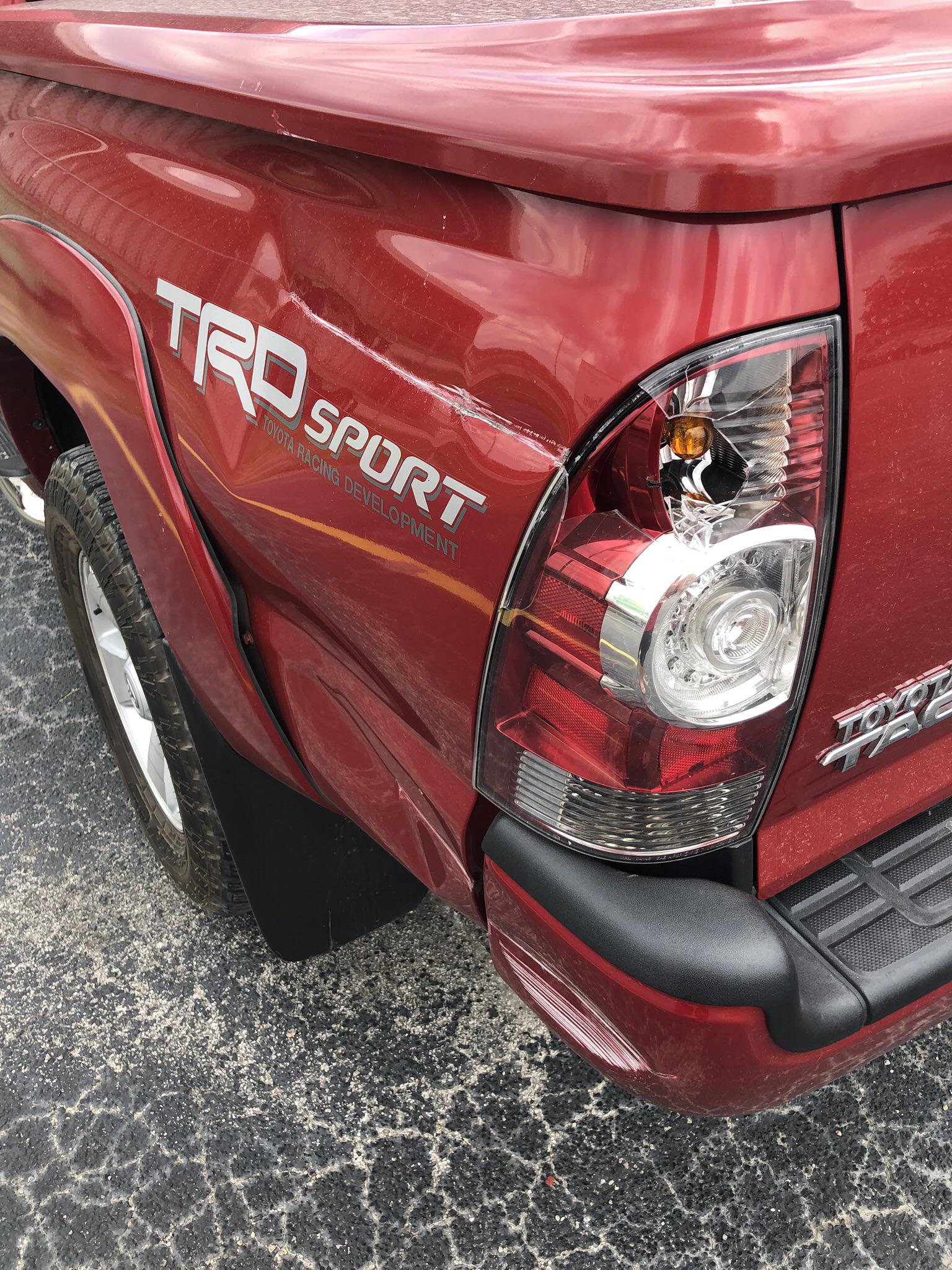 Went to get my truck weighed for my move, and a mover backed into it while I was getting my