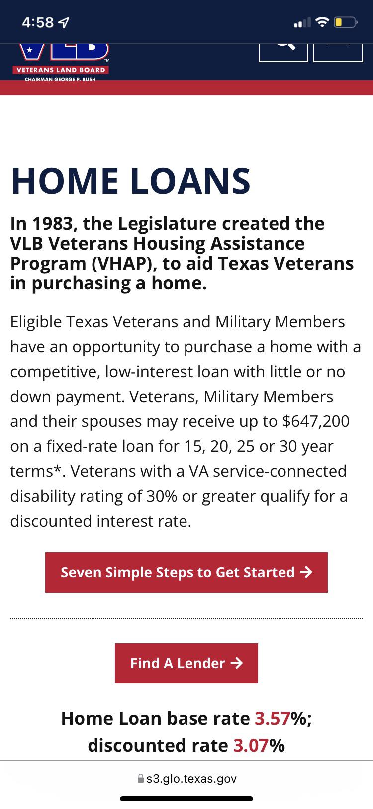Any Tx vets know about this? A lender told me to lookup the Tx vet