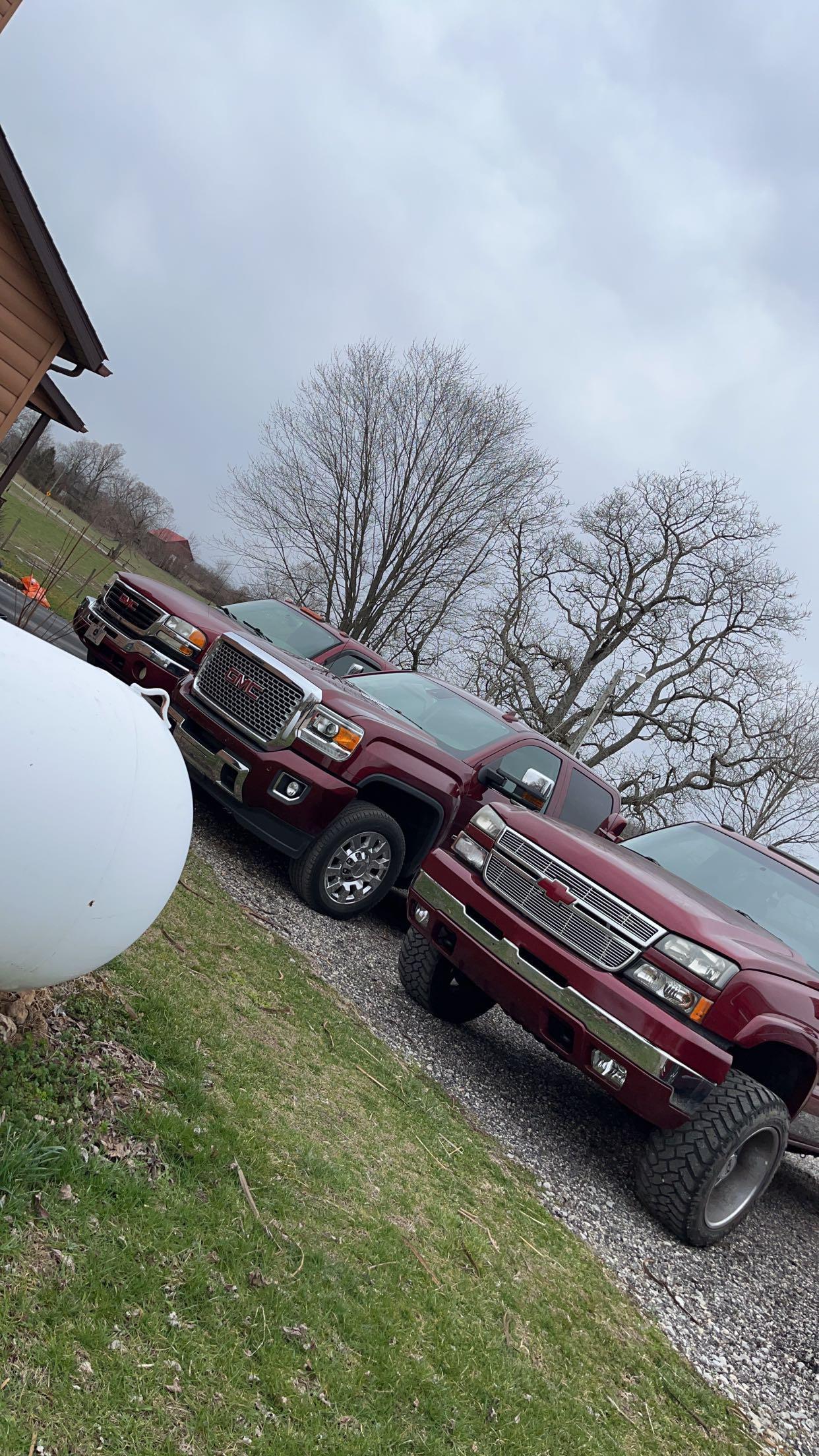 Added an 16 LML to the fleet. Older GMC is an 05 LLY and the Chevy is
