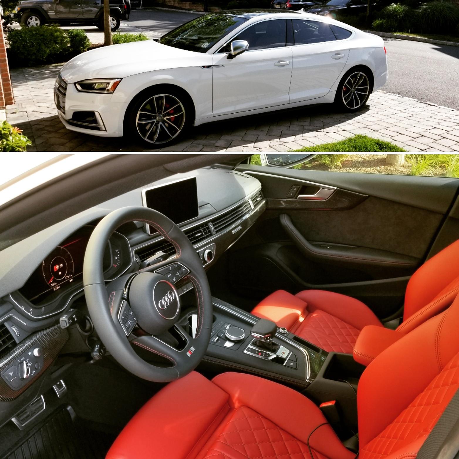 Outside and inside pic of S5 Sportback. Best looking Audi model in