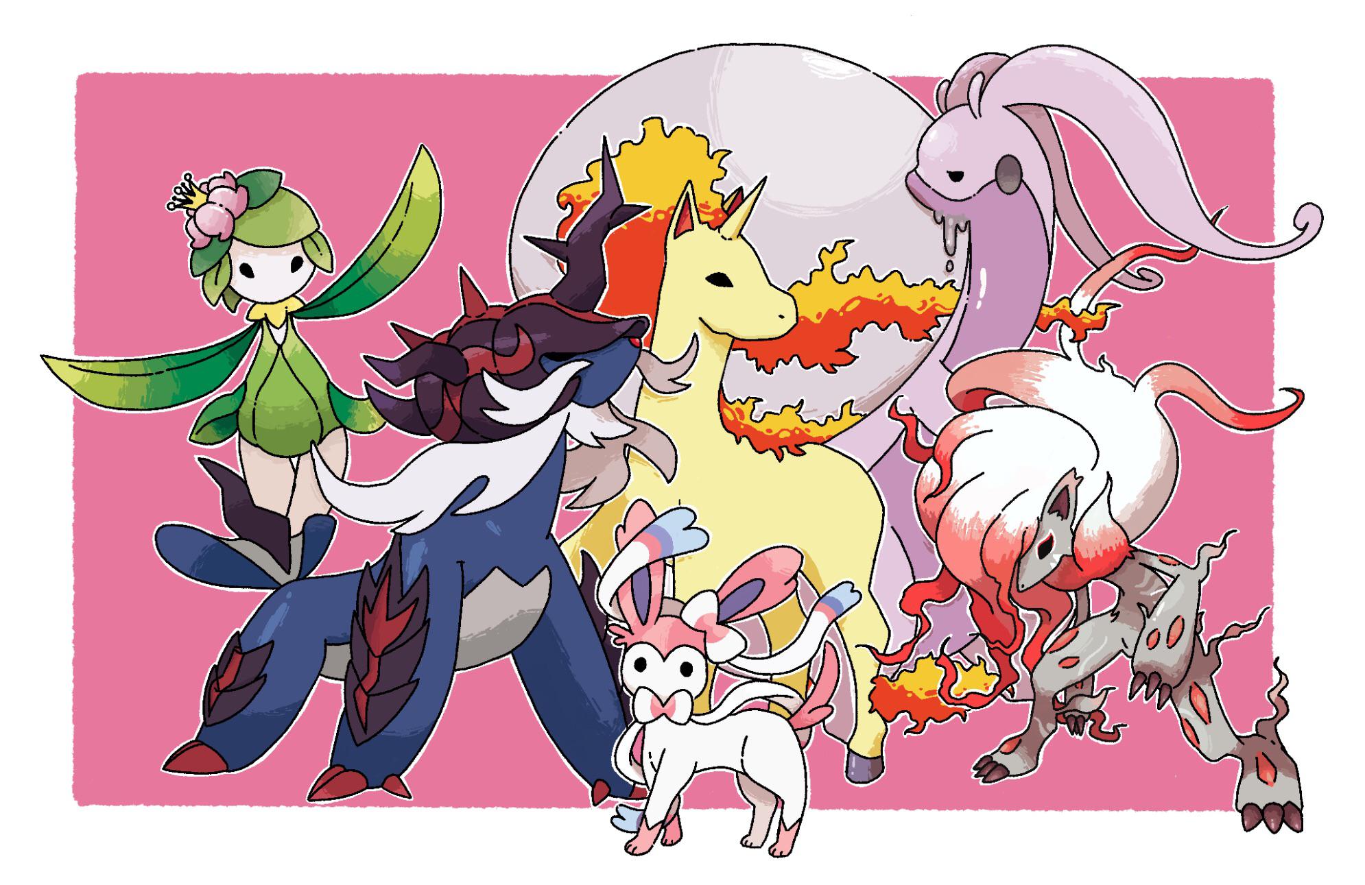 [art by me] legends arceus team r/pokemon