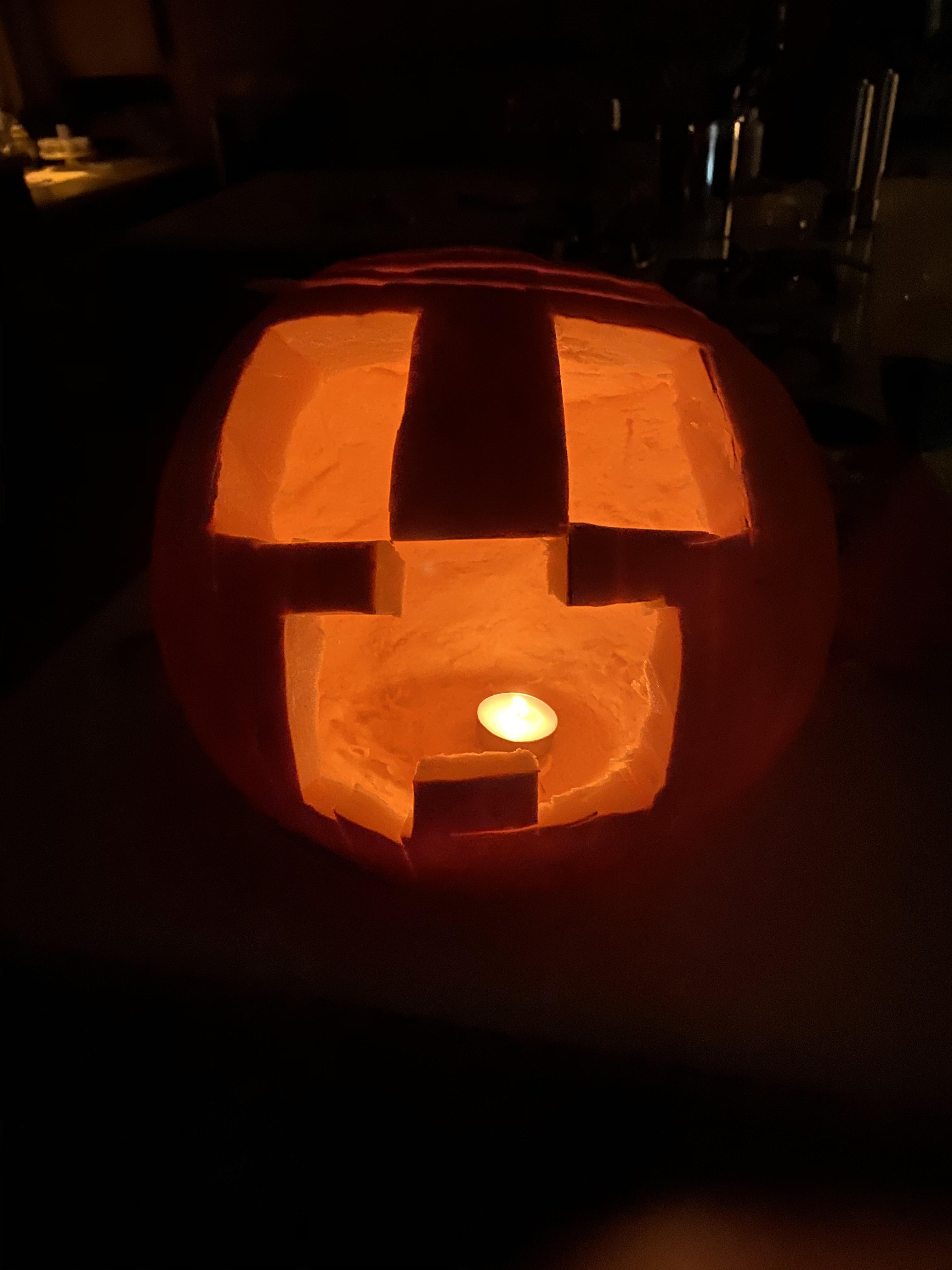 Creeper pumpkin! r/Minecraft