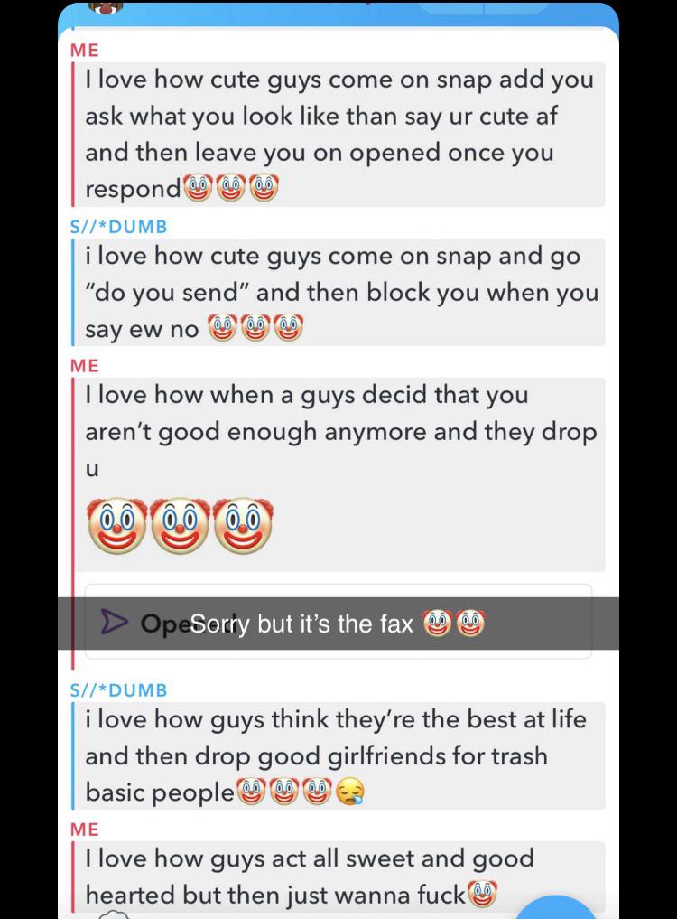 This was on some girl’s snap story Nicegirls