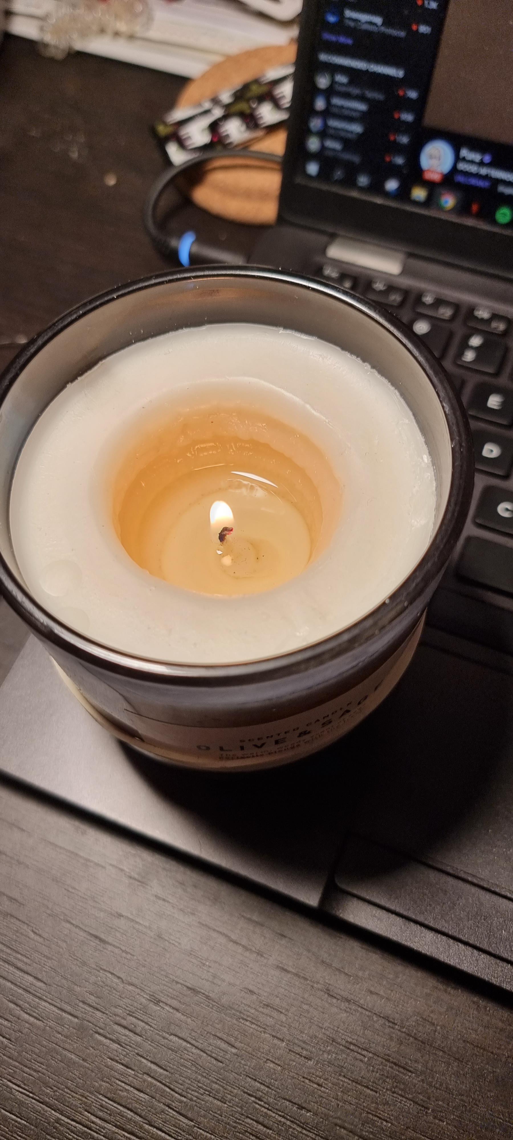 hi, my candle is tunneling even if ive been burning it for 3 or more