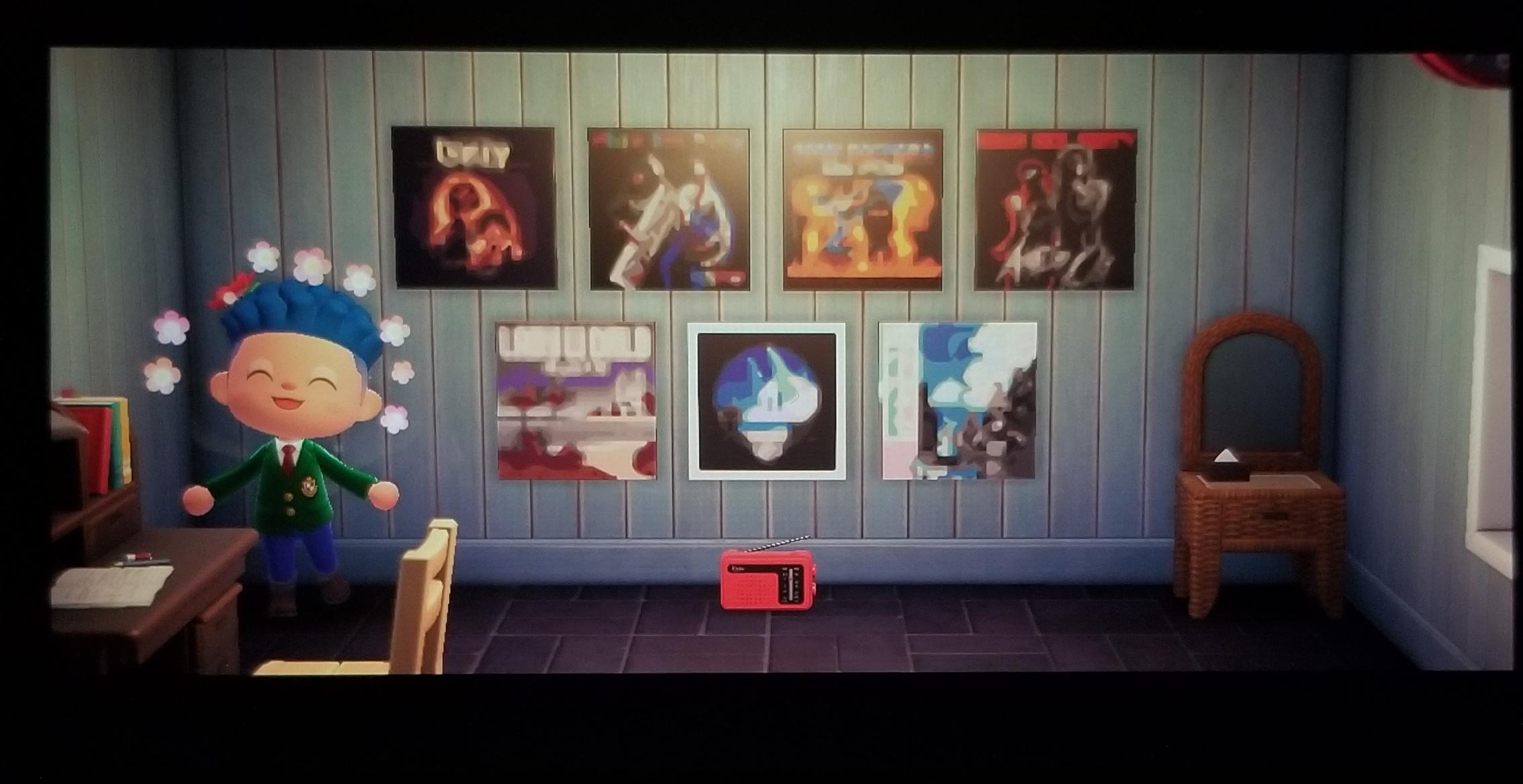 I made an album wall in Animal Crossing! TWRP