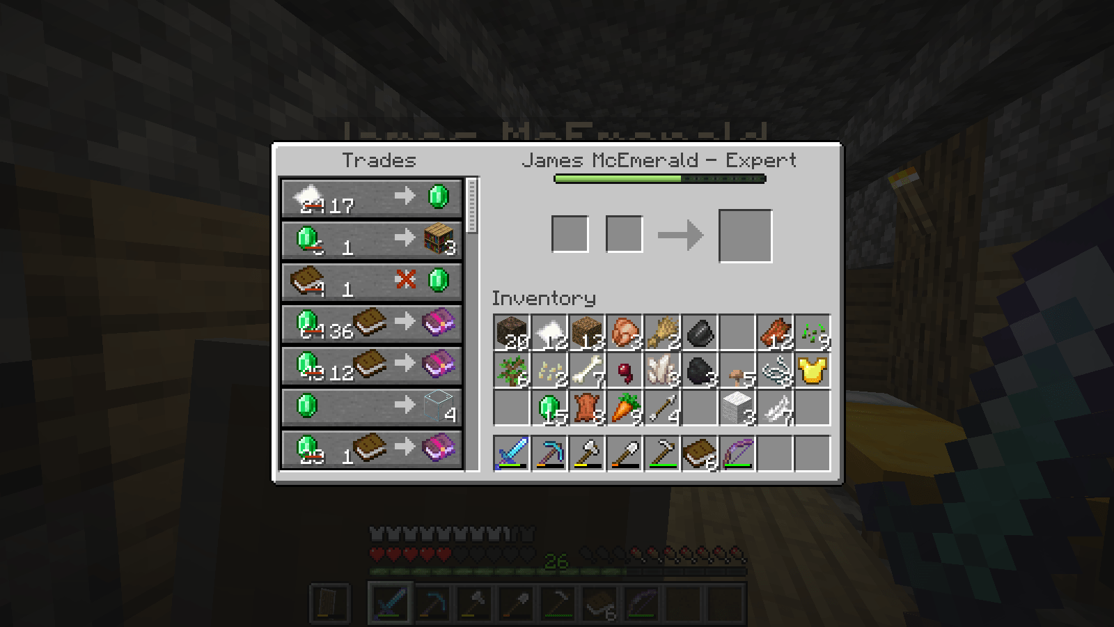 I am the ultimate villager scammer (1 bookshelf buys for 1 emerald, 1