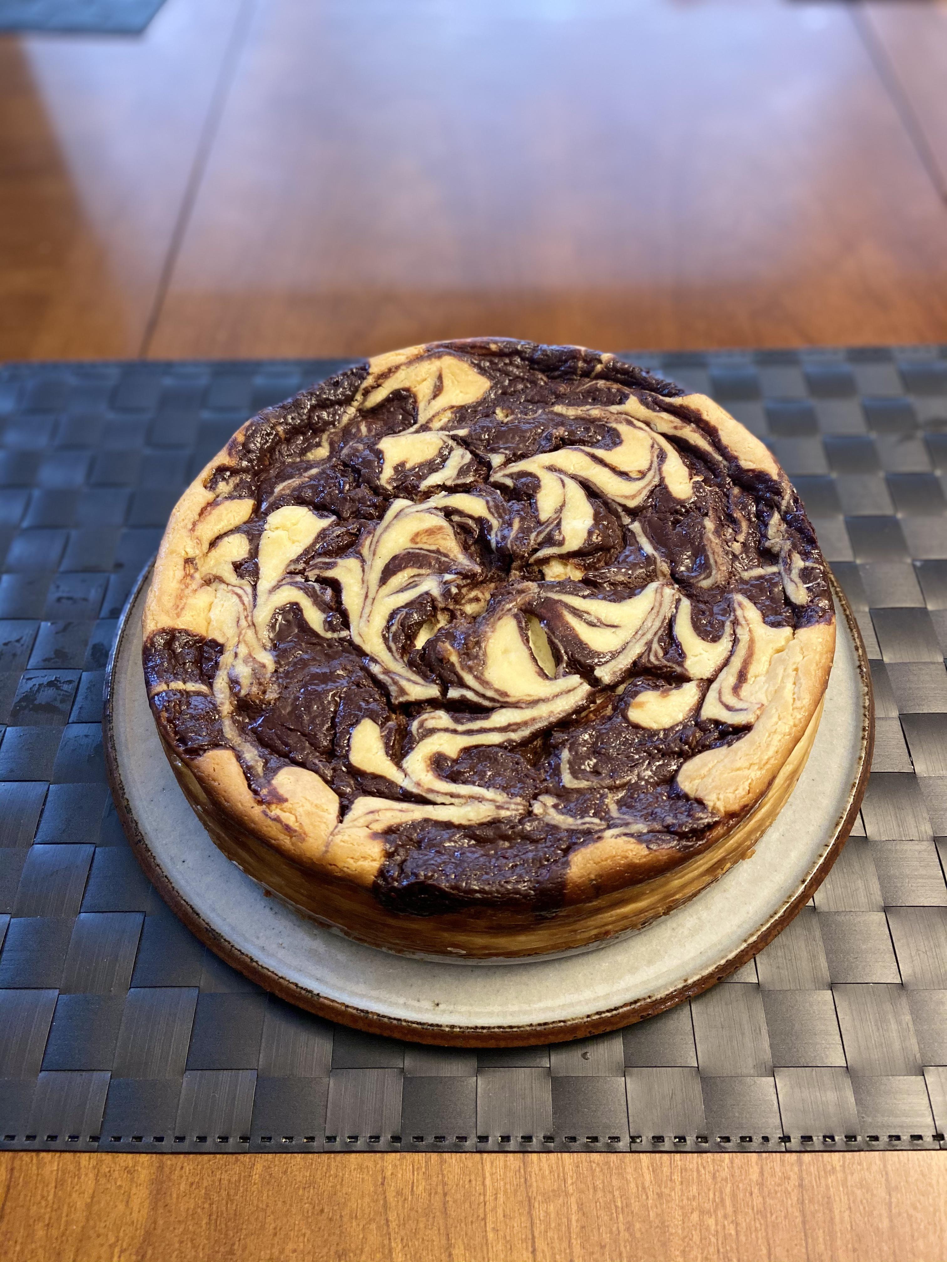 Ottolenghi Chocolate Banana Ripple Cheesecake r/Baking