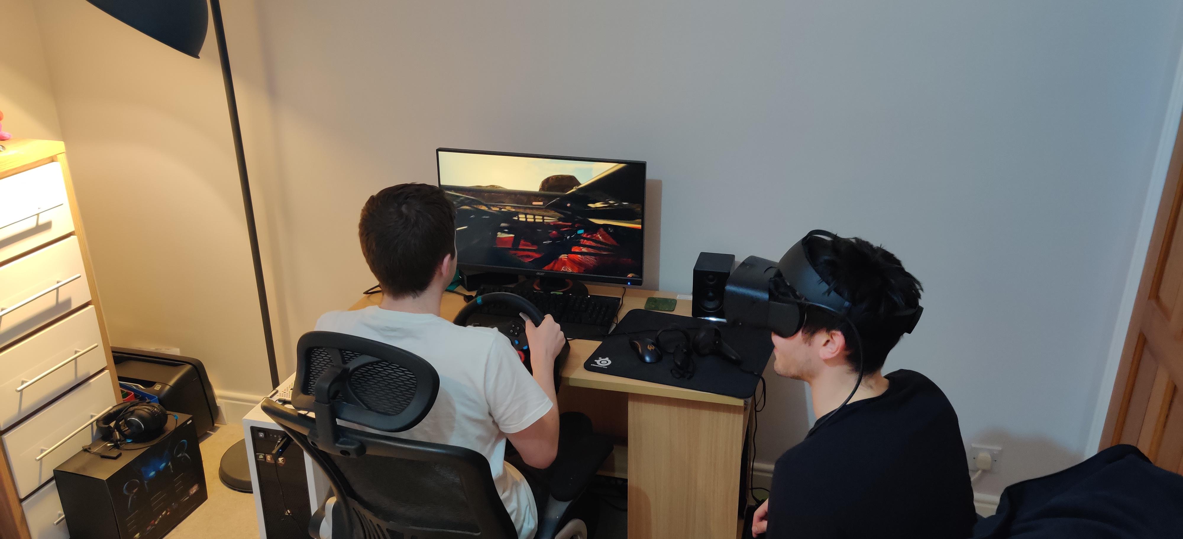 Anyone else ever used VR to sit in the passenger seat? Quite entertaining r/assettocorsa