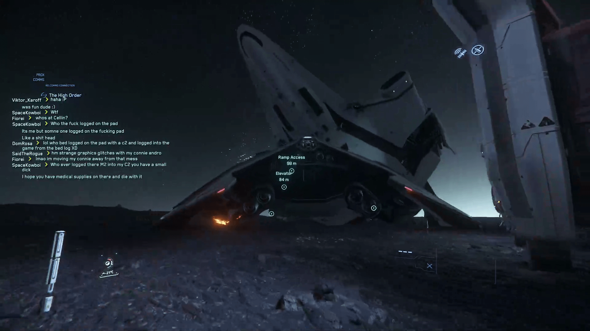 Don't be that citizen and bed log on a pad... you cost me a C2 and a