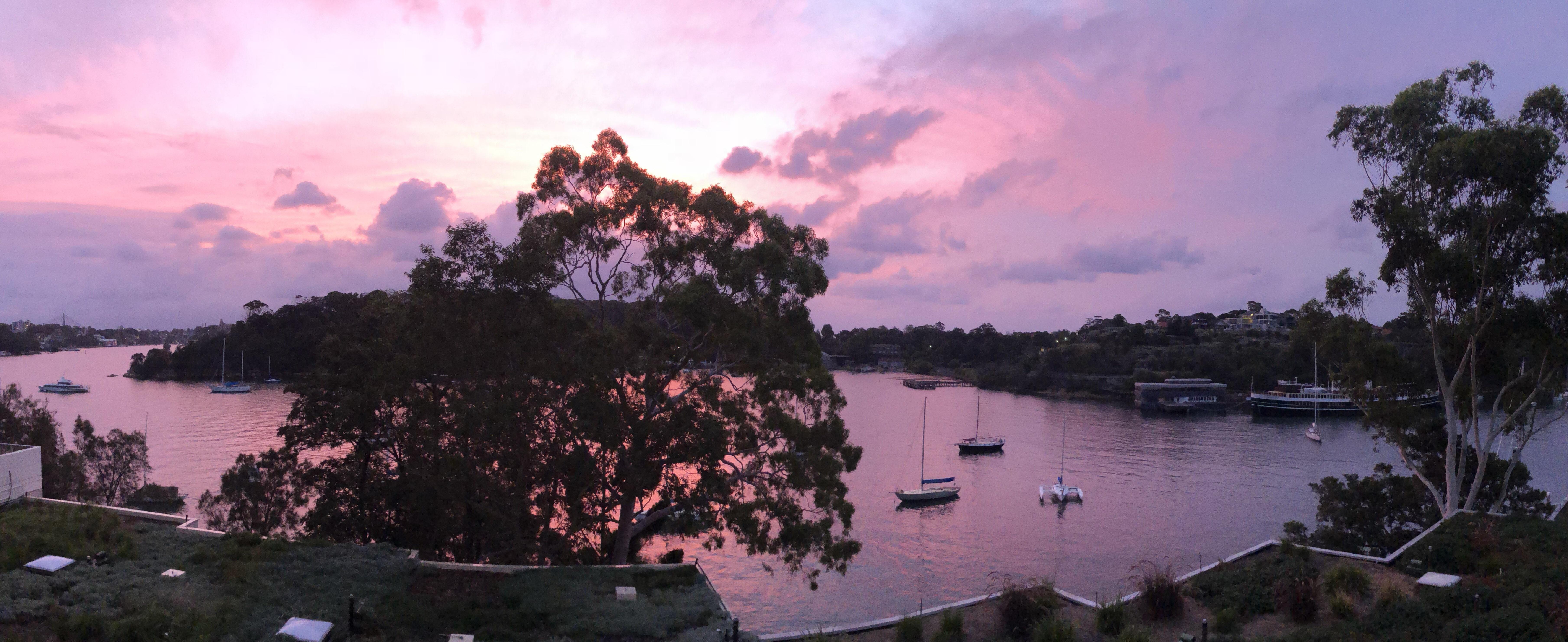 Sunset over Berrys Bay, Mcmahons Point r/sydney