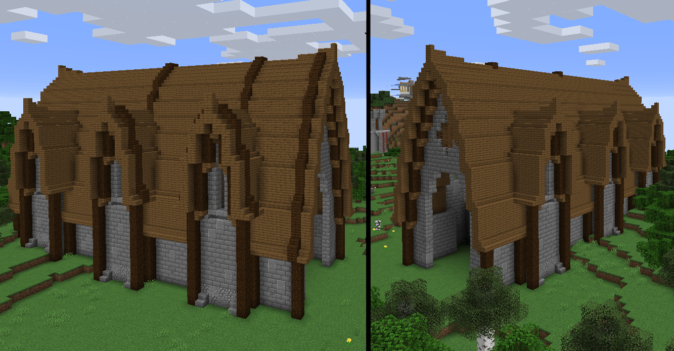 Trying to dress up this roof, any ideas? Minecraft