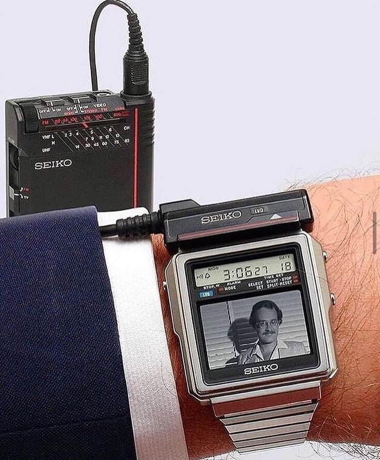 Seiko's TV watch from 1982, one of the smallest TVs ever made with a 1.
