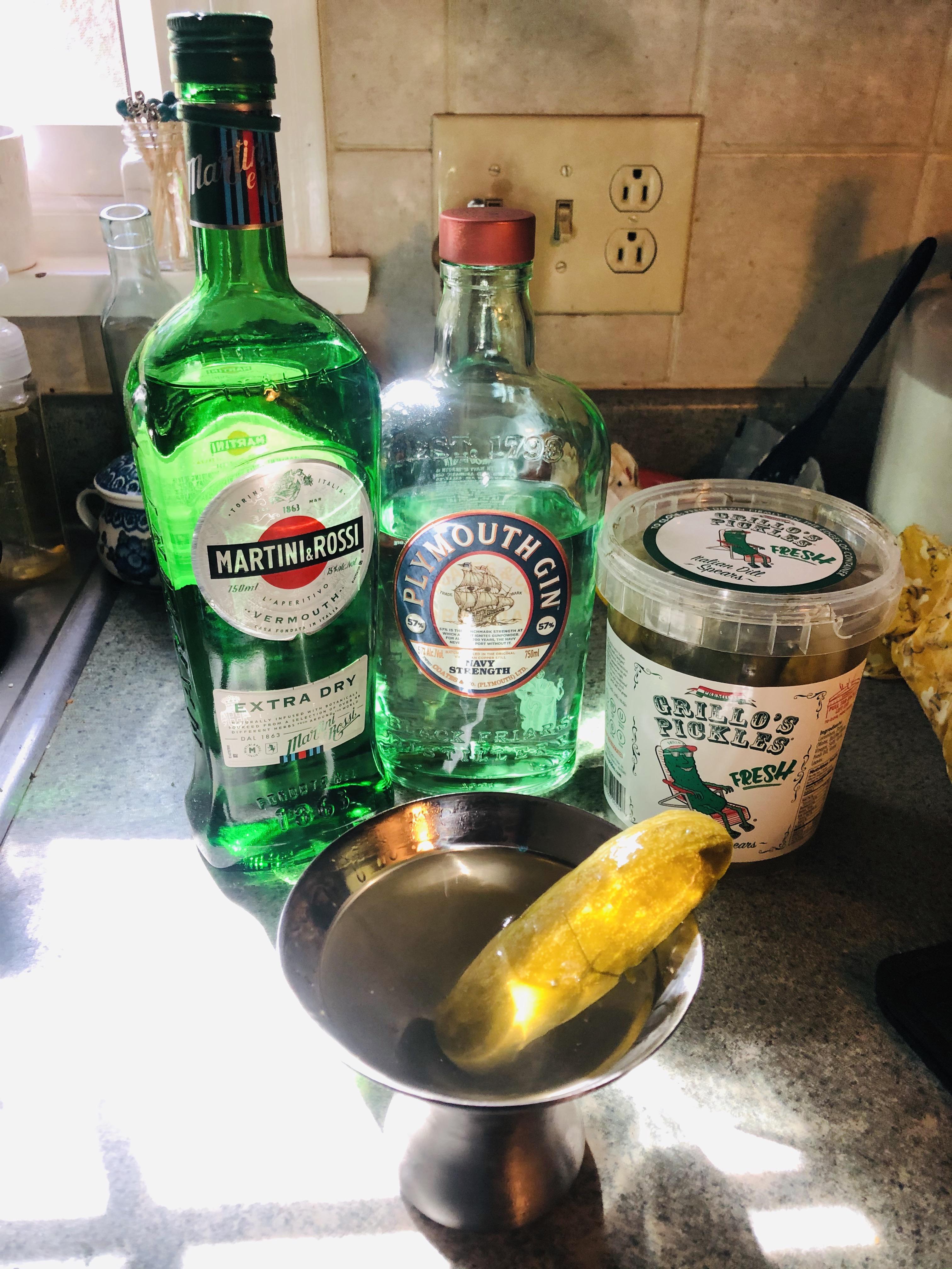 The dirty pickle. cocktails