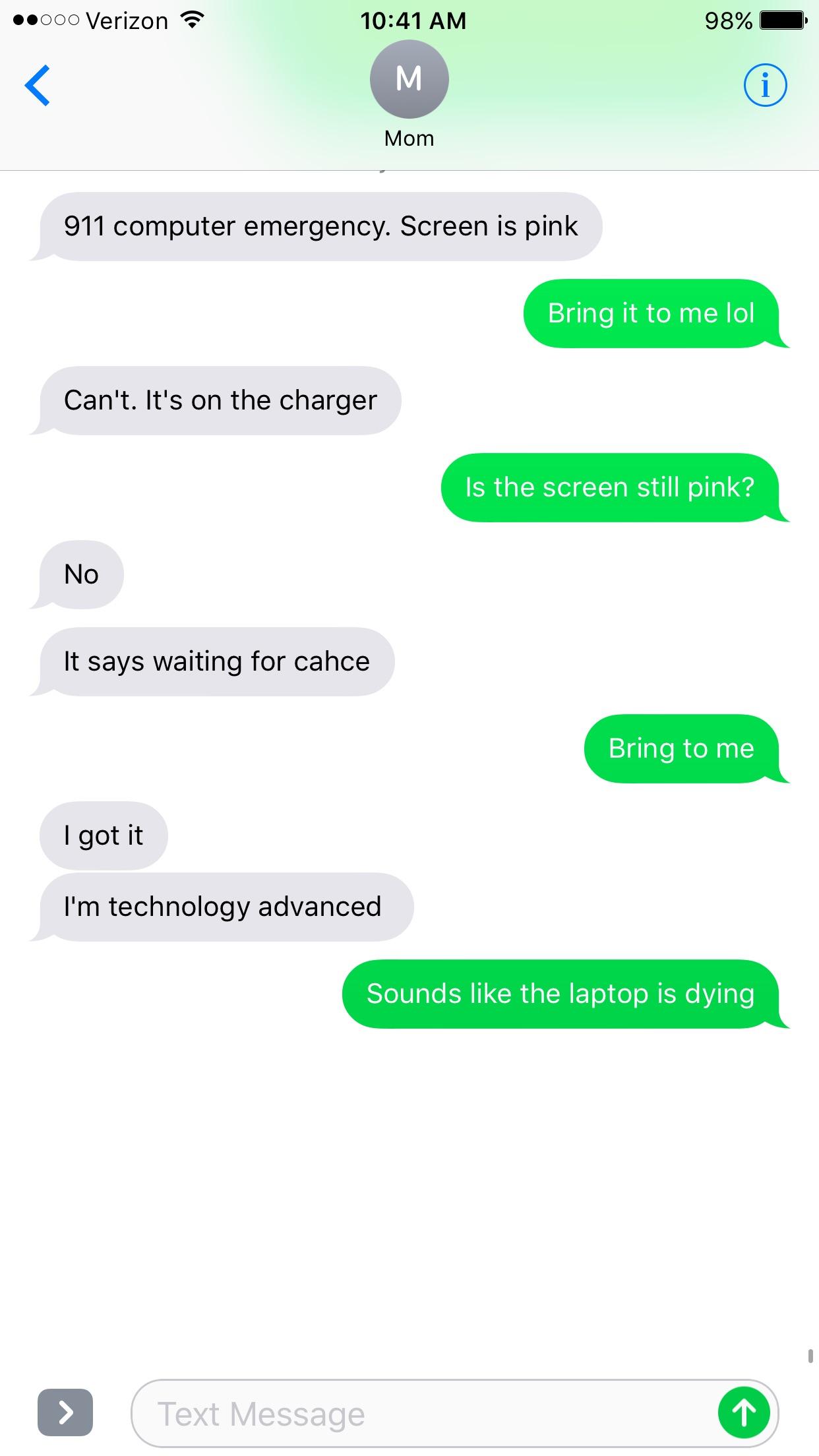 I'm technology advanced oldpeoplefacebook