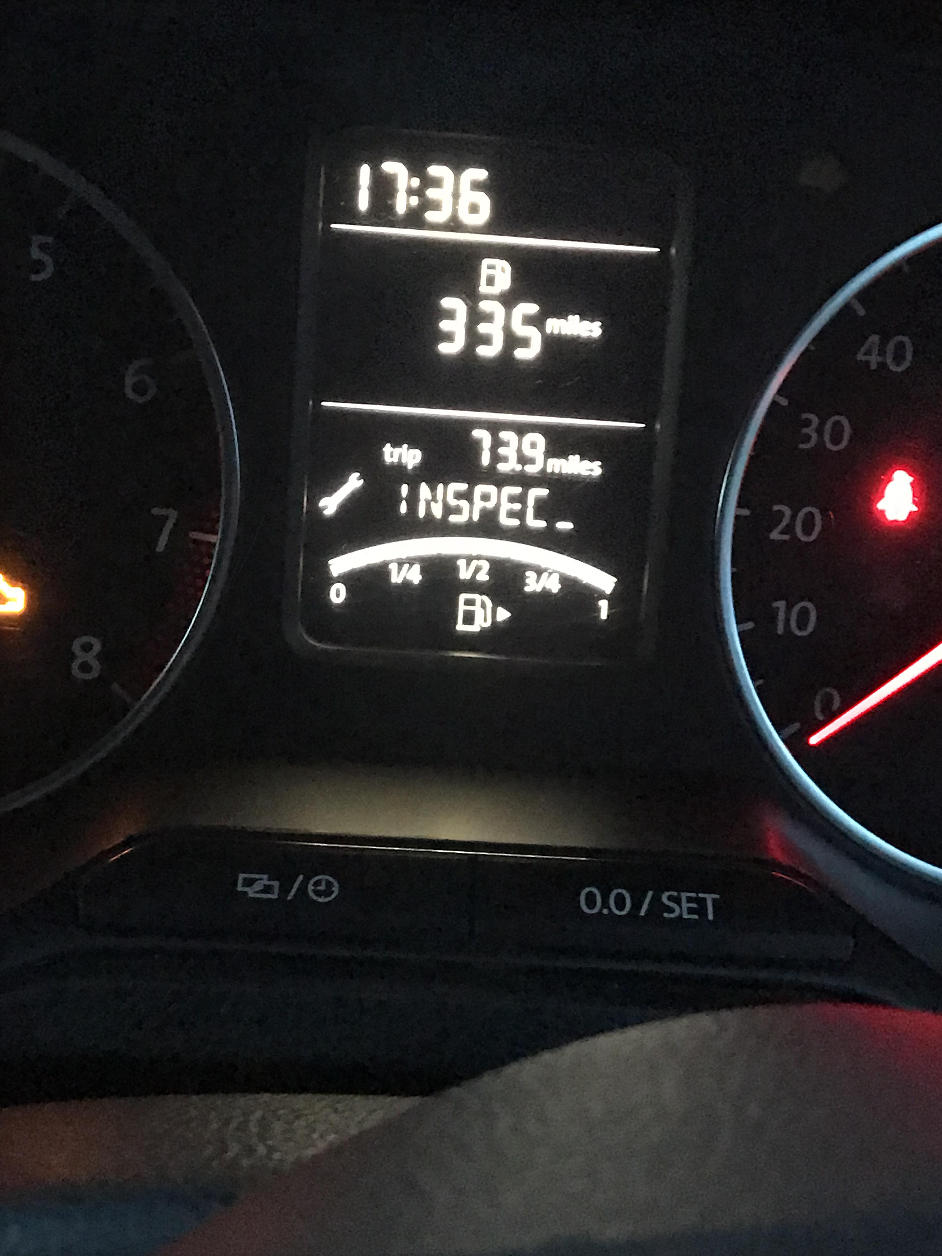 Does anyone know how to get rid of this inspection light and beep every