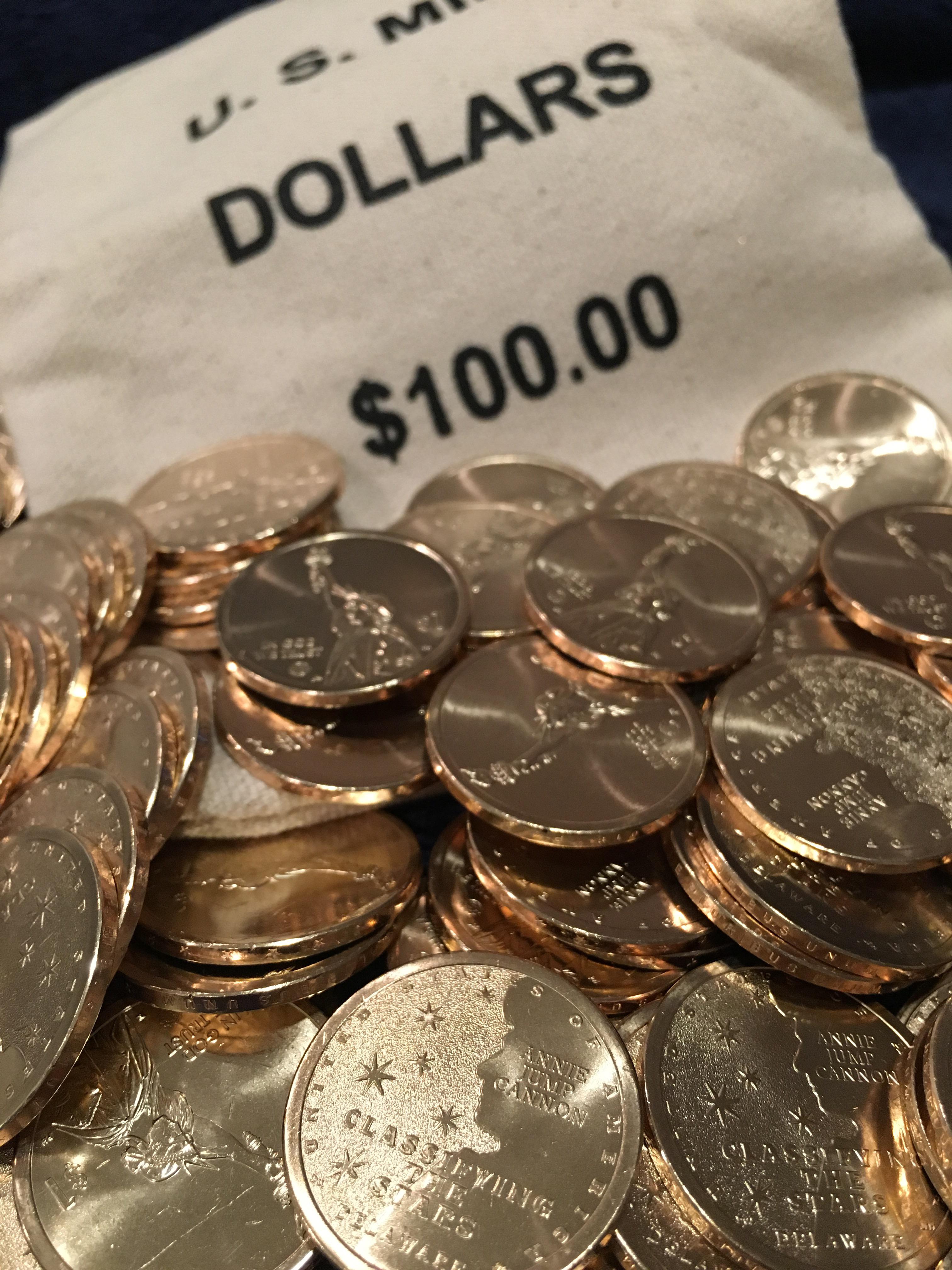 Mail call! 100 US Mint Bag of 2019 Delaware American Innovation Dollar