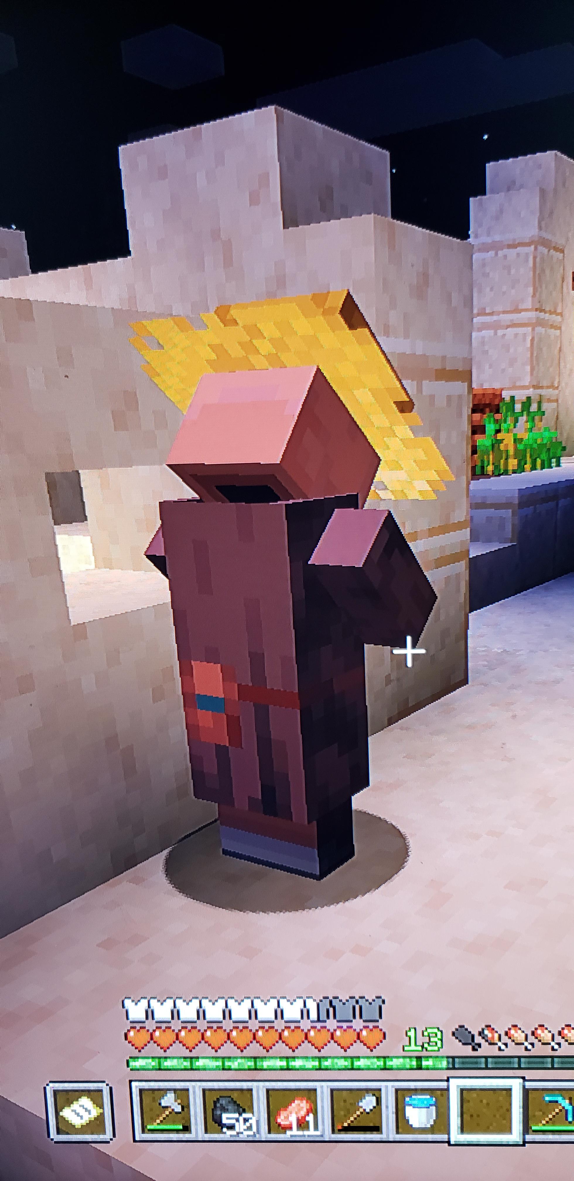 My villager is feeling sad r/Minecraft
