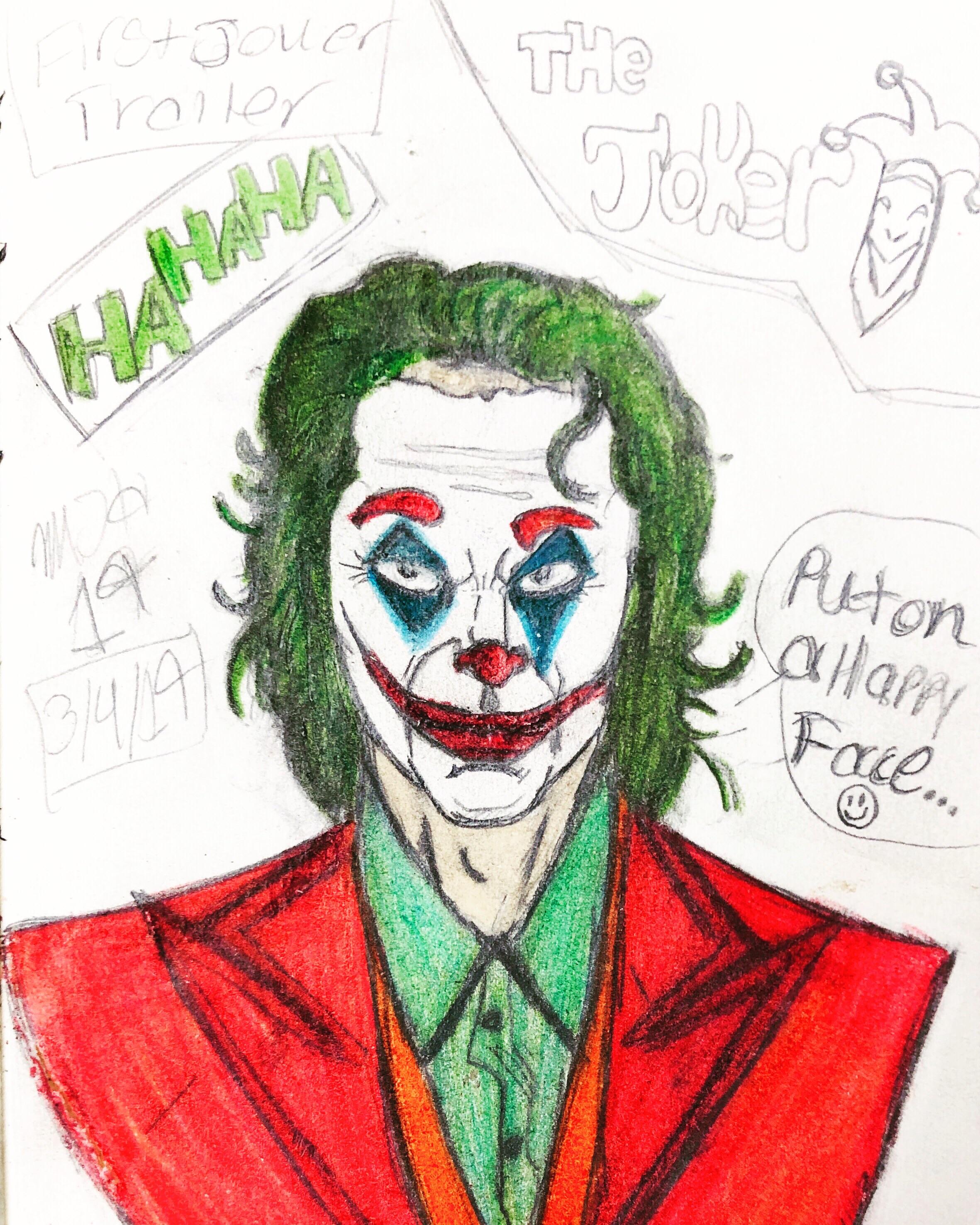 Put on a happy face... joker drawing by me. r/batman