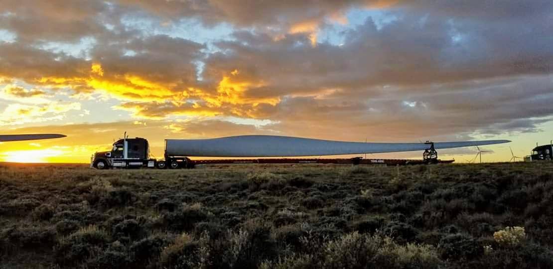 My husbands truck on a wind farm in Vega TX. r/pics