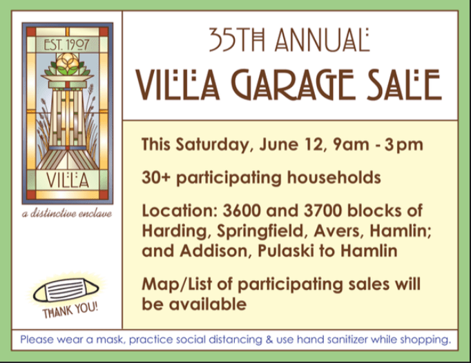 35th Annual Villa Garage Sale Saturday June 12th 900 300 r