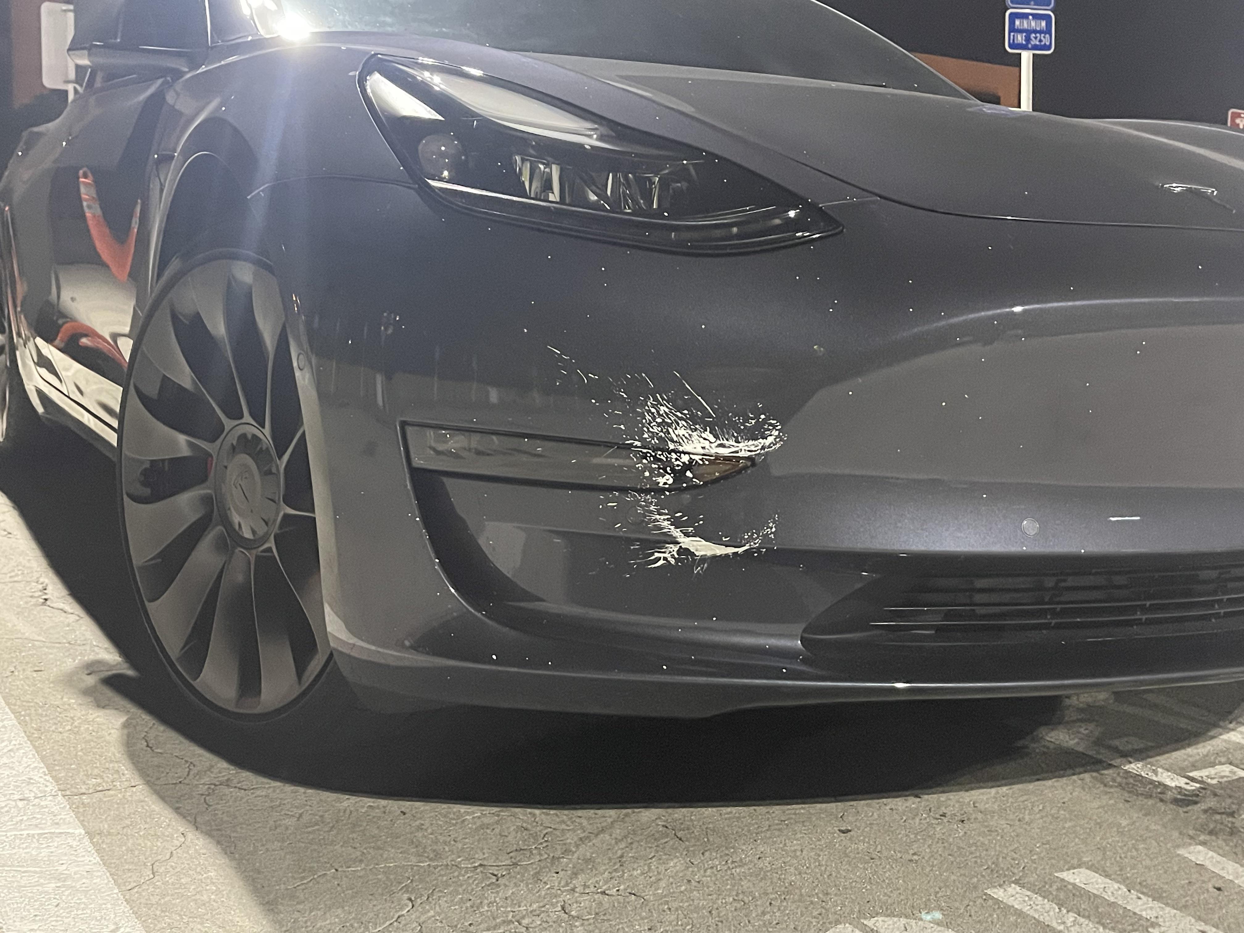 Some Hater threw paint at me on the freeway for no reason. TeslaLounge